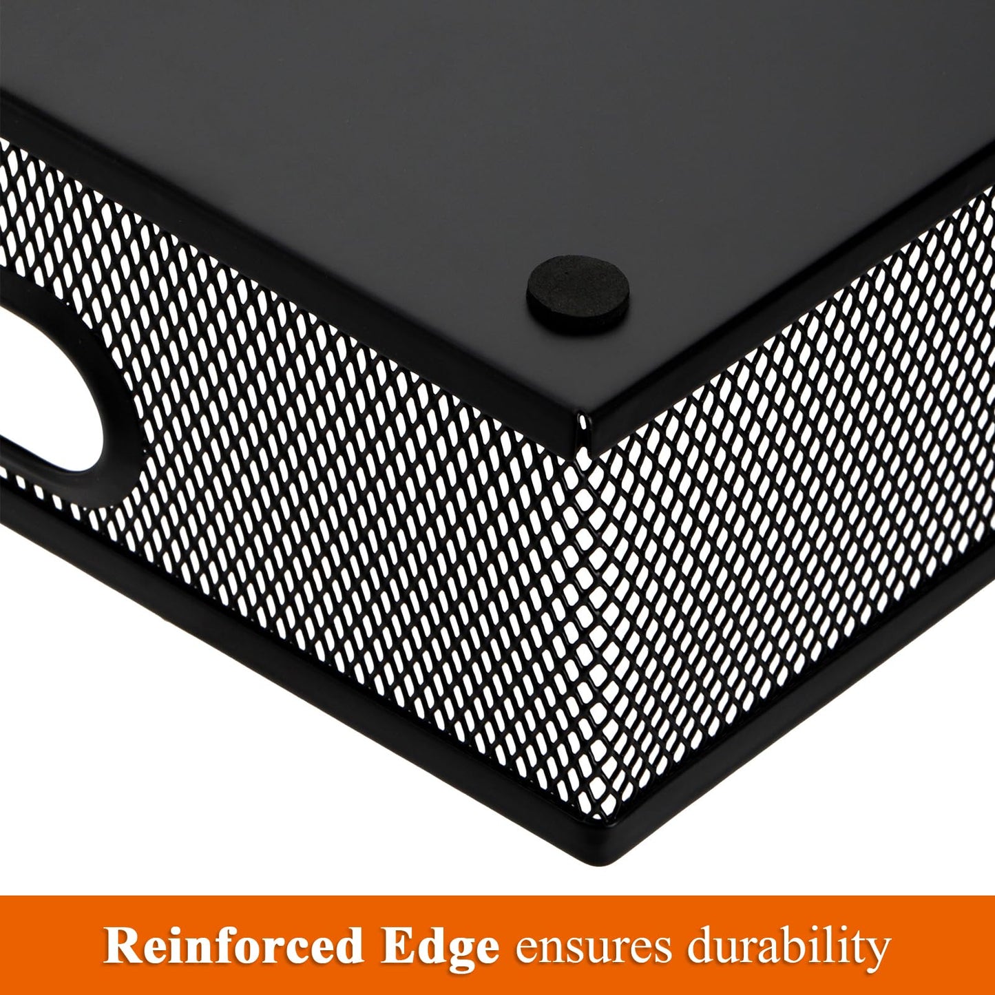 Elsjoy 2 Pack Desk Drawer Organizer Tray, Metal Mesh Desktop Storage Tray Office File Organizer