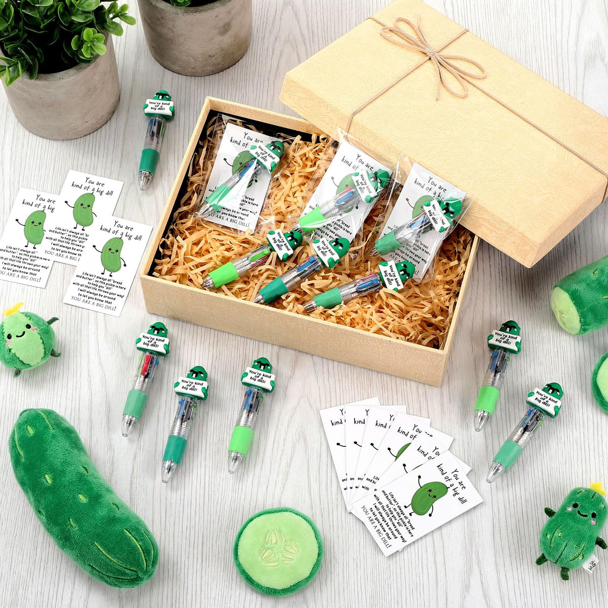 Sayglossy 24 Sets Back to School Pickle Party Favor Pens Gift Bulk