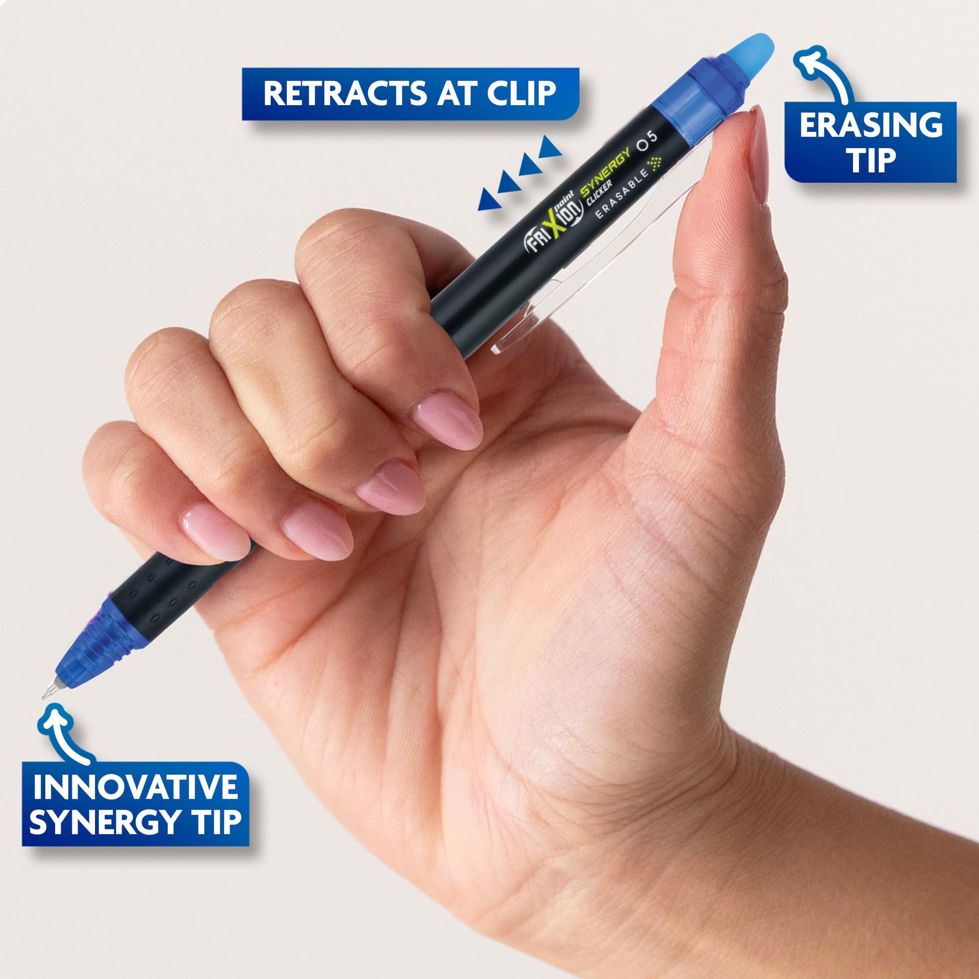 PILOT FriXion Synergy Clicker Erasable, Pack of 5, Assorted Colors