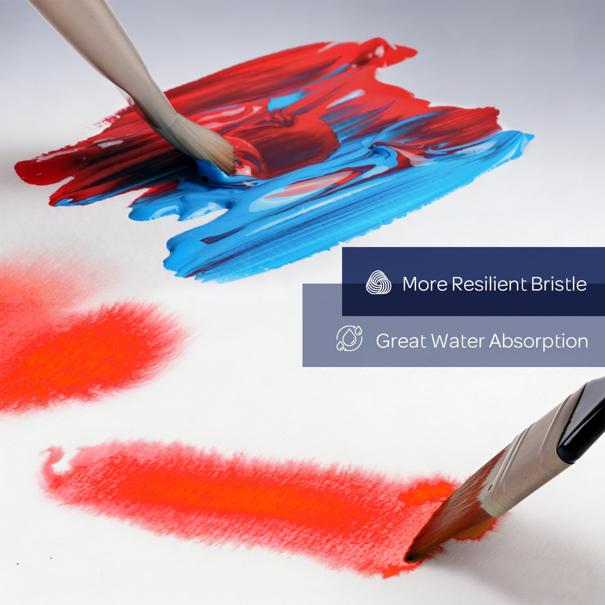 Nicpro 36pcs Paint Brush Set for Acrylic Painting, Oil, Watercolor, Gouache