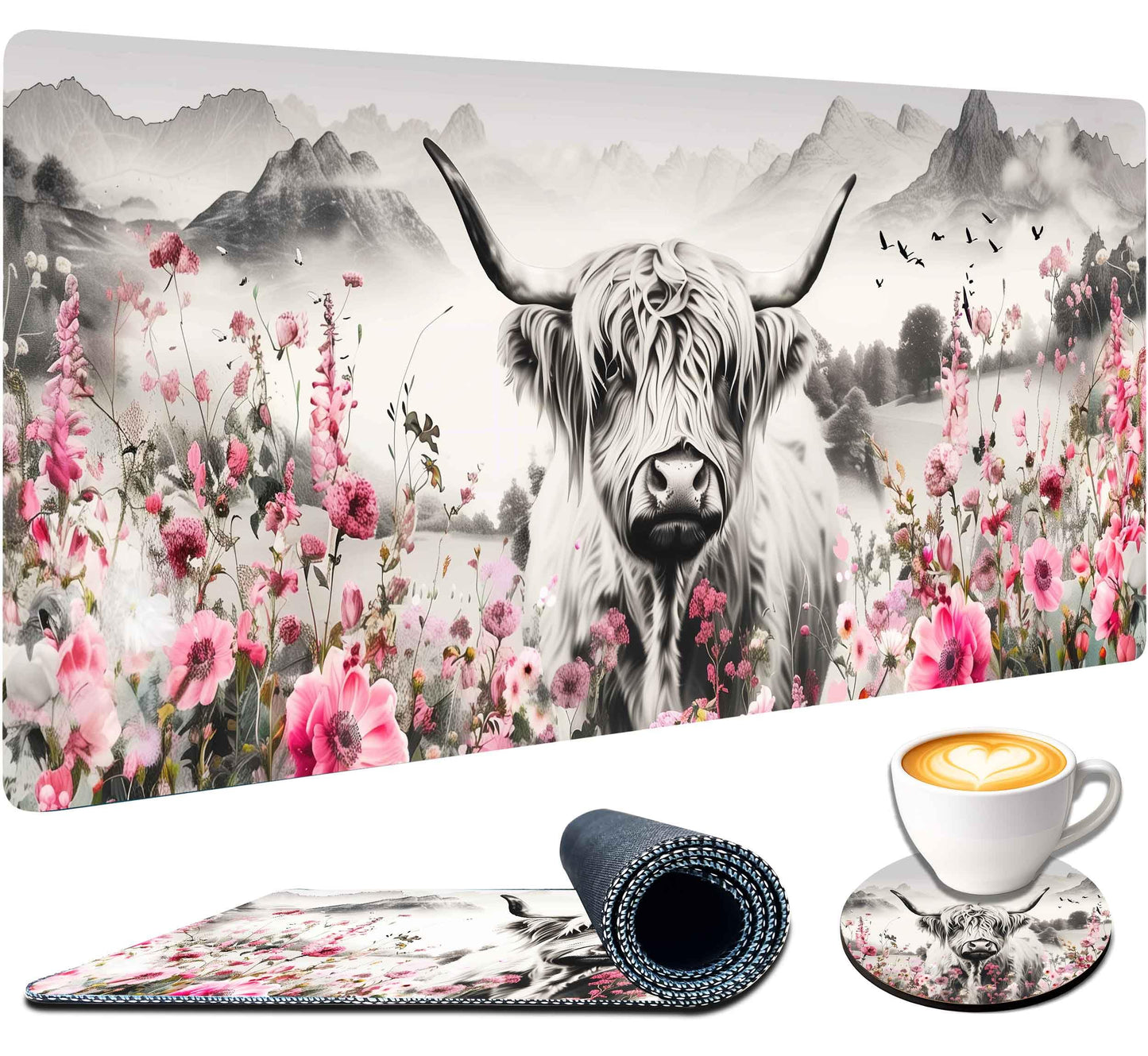 Extra Large Mouse Pad for Desk 35.4 X 15.7 Full Desk Pad for Keyboard and Mouse Mat Desktop Decor