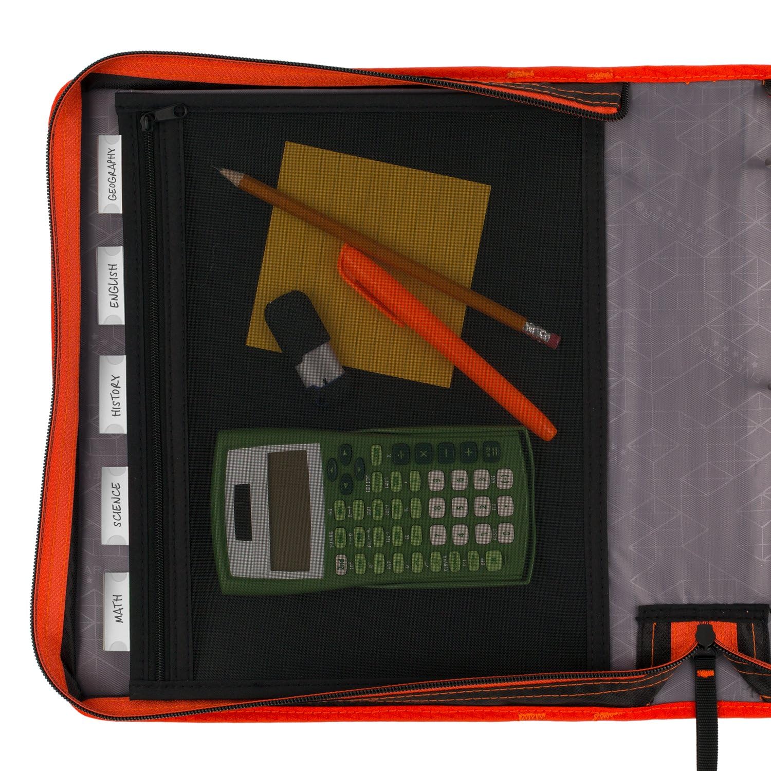 Five Star Zipper Binder, 2 Inch 3-Ring Binder with Round Rings, Expansion Panel and 5-Tab Expanding