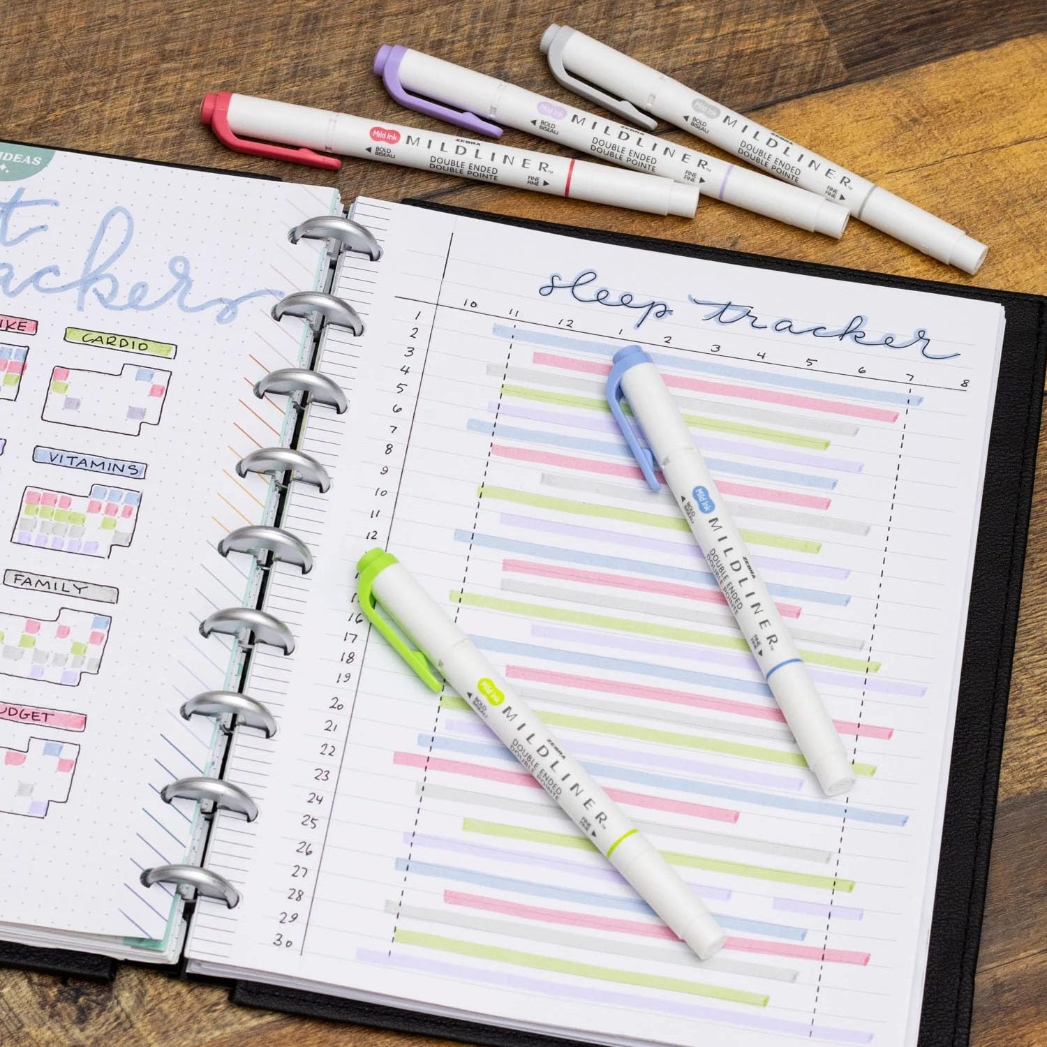 Zebra Pen Mildliner Dual Tip Highlighter Pens - Broad & Fine Tip Double Ended Markers - Pack of