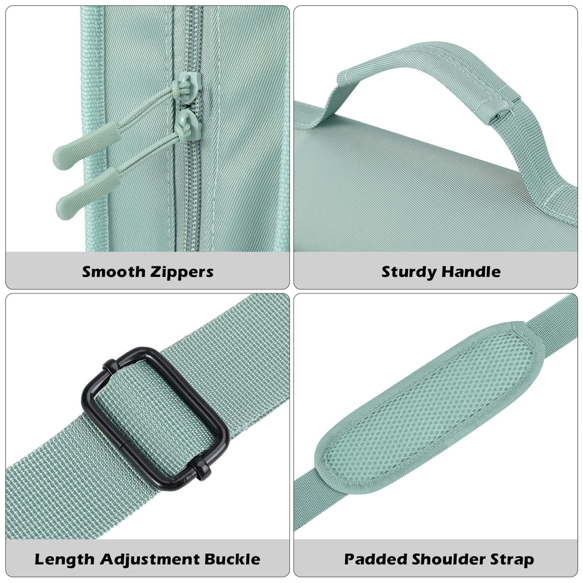 MoKo Zipper Binder, 2-Inch 3-Ring, 500 Sheets, 5-Tab File Folders, Green