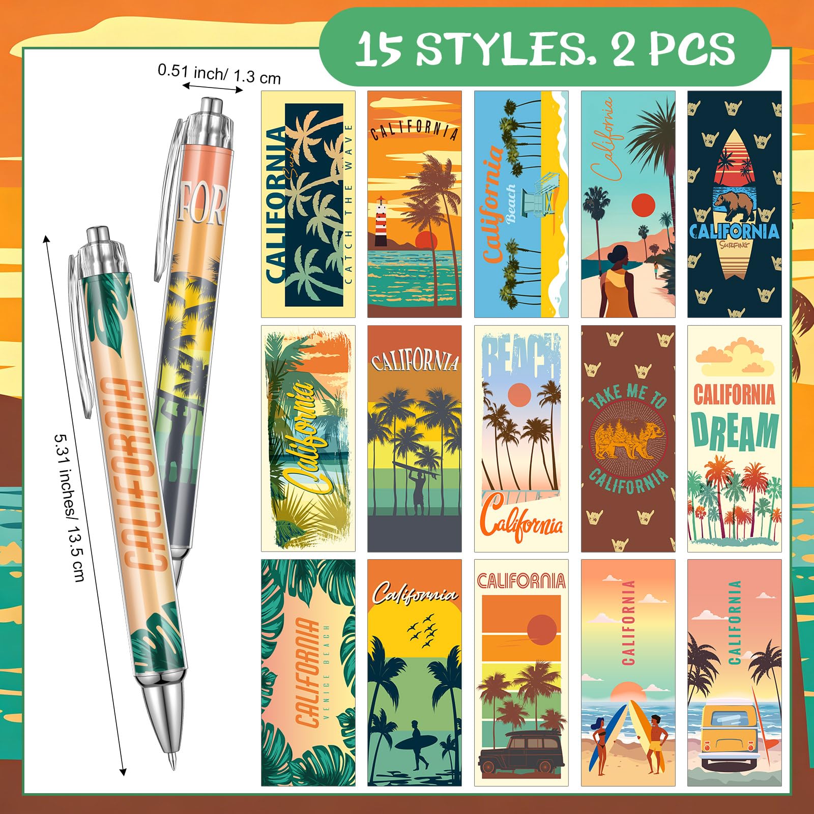 Sayglossy 30 Pcs California Souvenirs Gifts Travel Ballpoint Pens