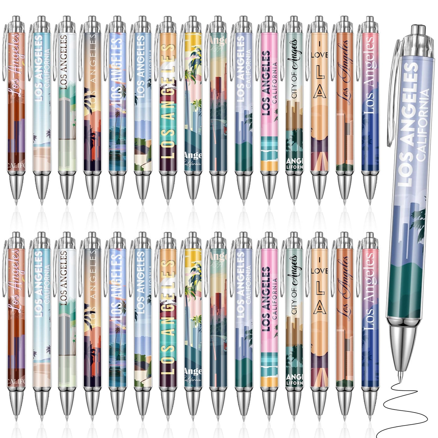 Sayglossy 30 Pcs Los Angeles Souvenirs Gifts Travel Ballpoint Pens
