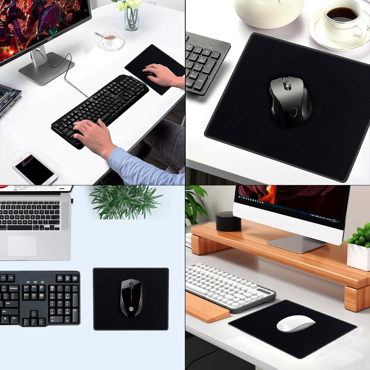 SaiTech IT 20-Pack Mouse Pads Bulk, Stitched Edges, Non-Slip Base