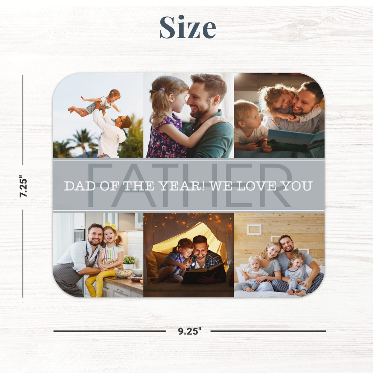 Let's Make Memories Personalized Family Rules Mouse Pad - for Father's Day - for Dad - for Him