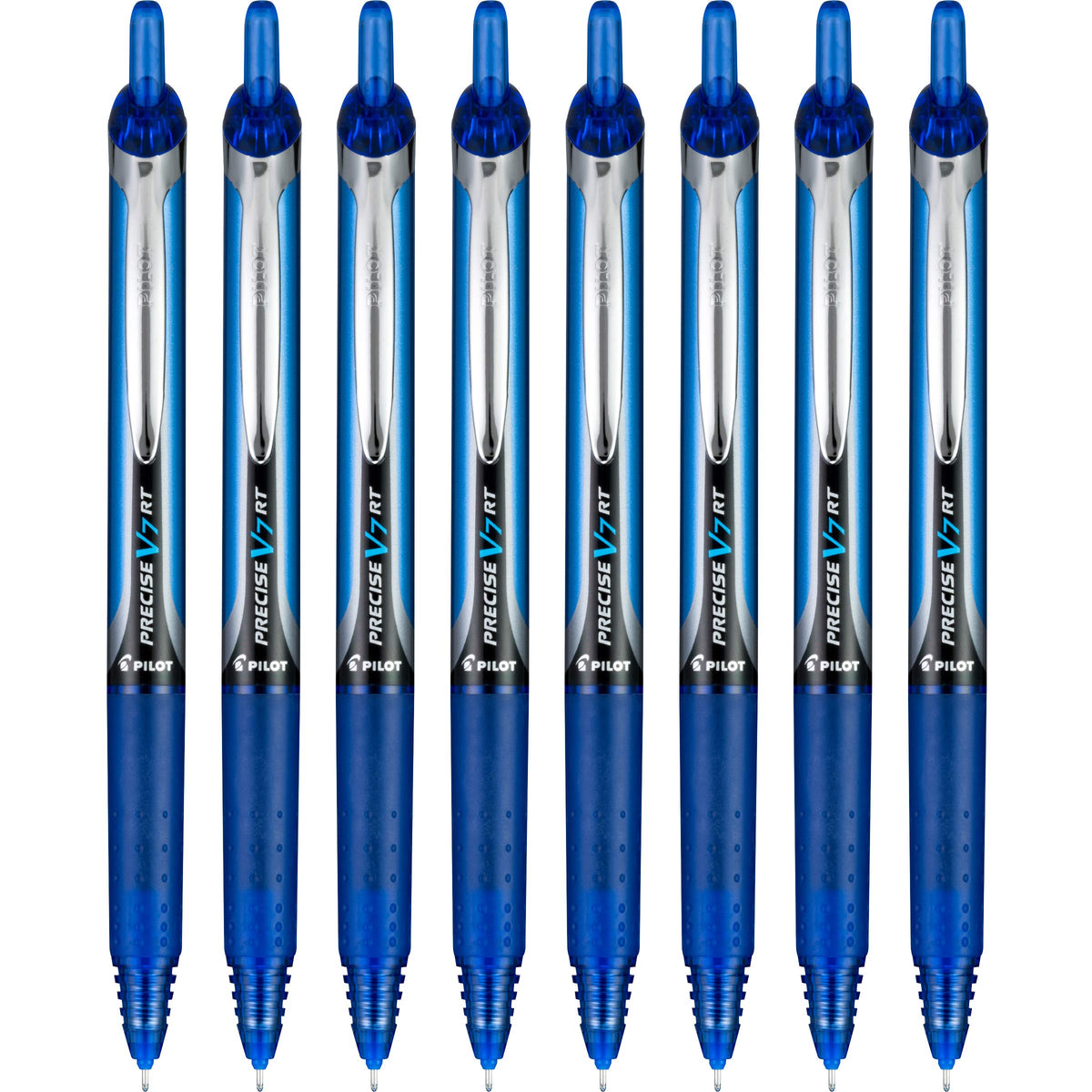 PILOT Precise V7 RT Liquid Ink Rollerball Pens, Blue Ink Pens, 8-Pack