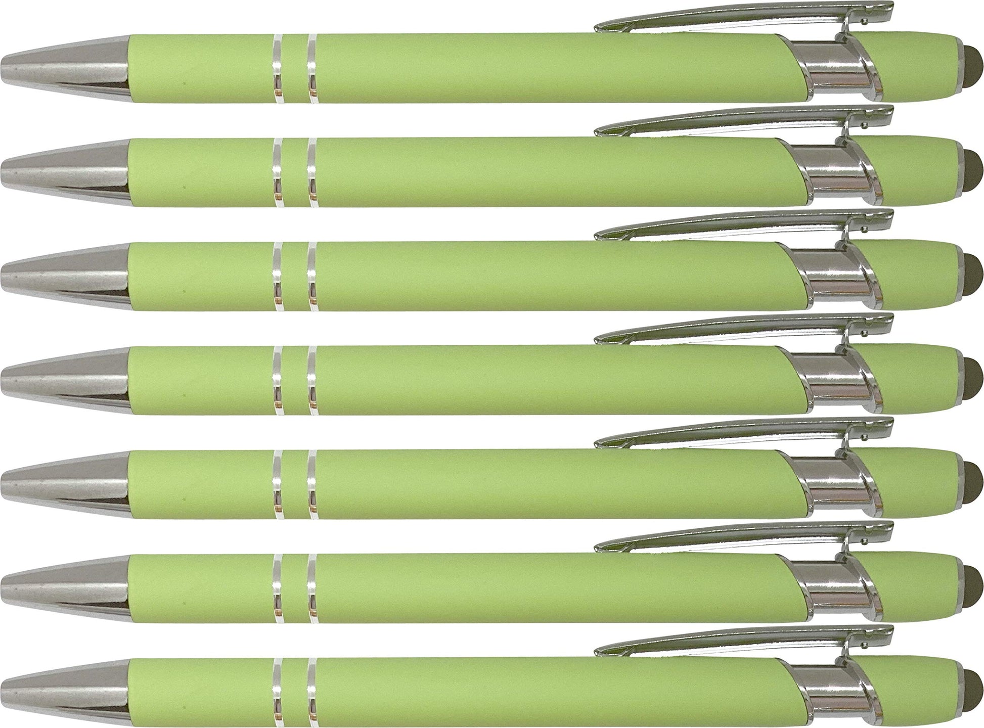 Rubberized Soft Touch Ballpoint Pen with Stylus Tip, Premium Metal Pen, Black Ink, Medium Point