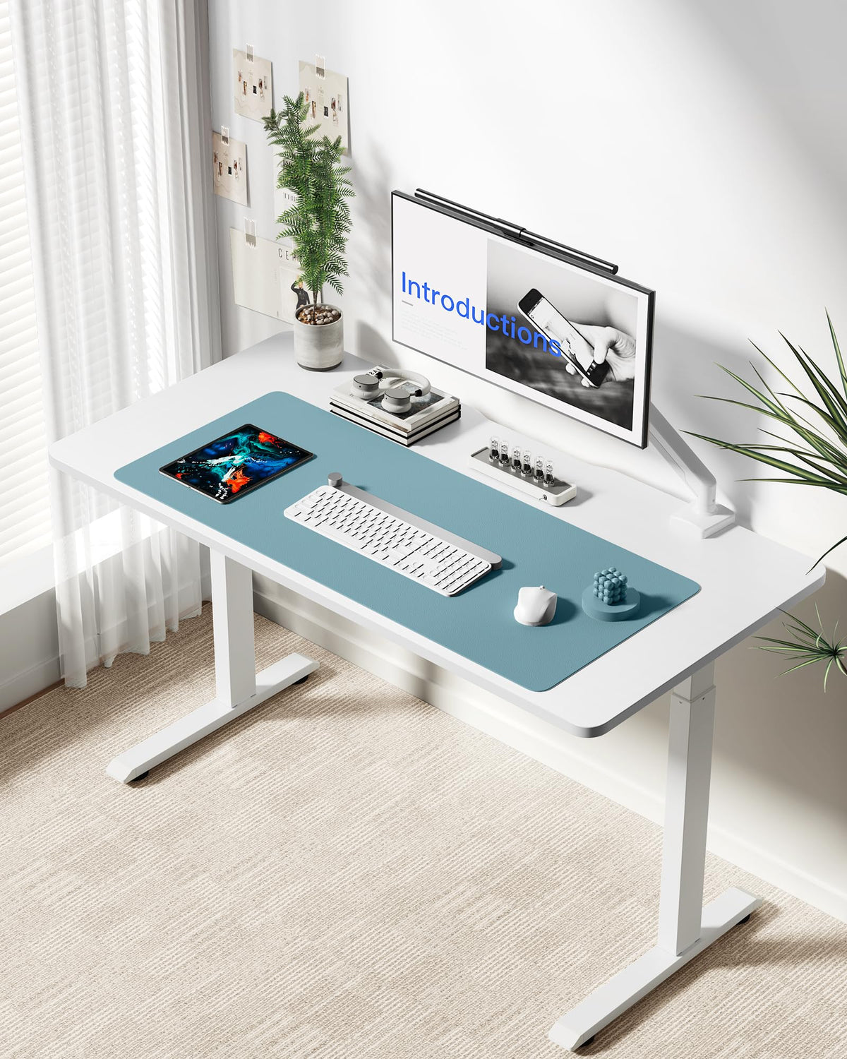 YSAGi Leather Desk Protector, Office Mat, Large Mouse Mat, Non-Slip PU Leather Blotter, Laptop Desk