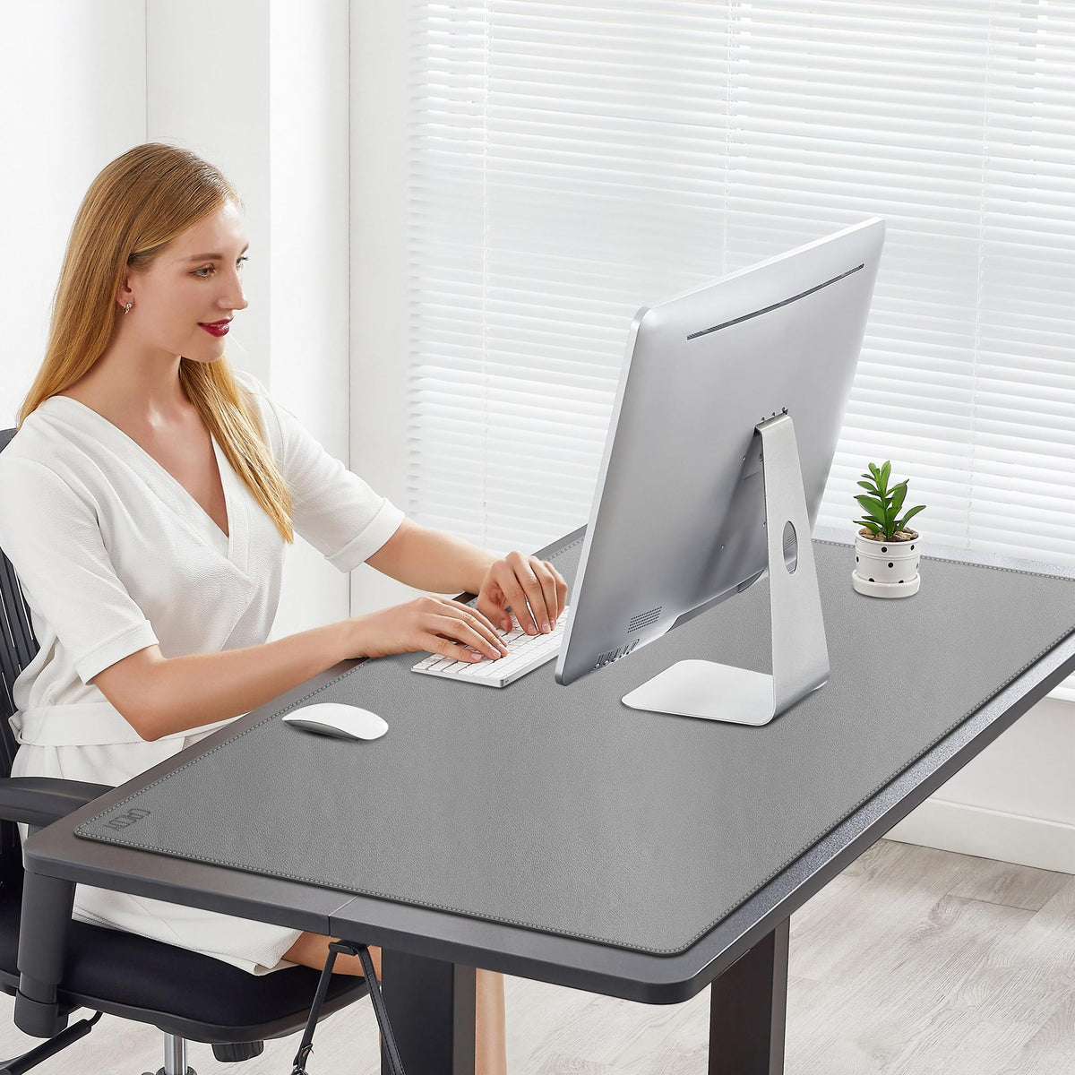 Cacoy 40" x 24" PU Leather Moues Pad for Desk, XXL Large Computer Desk Pad Blotters for Keyboard