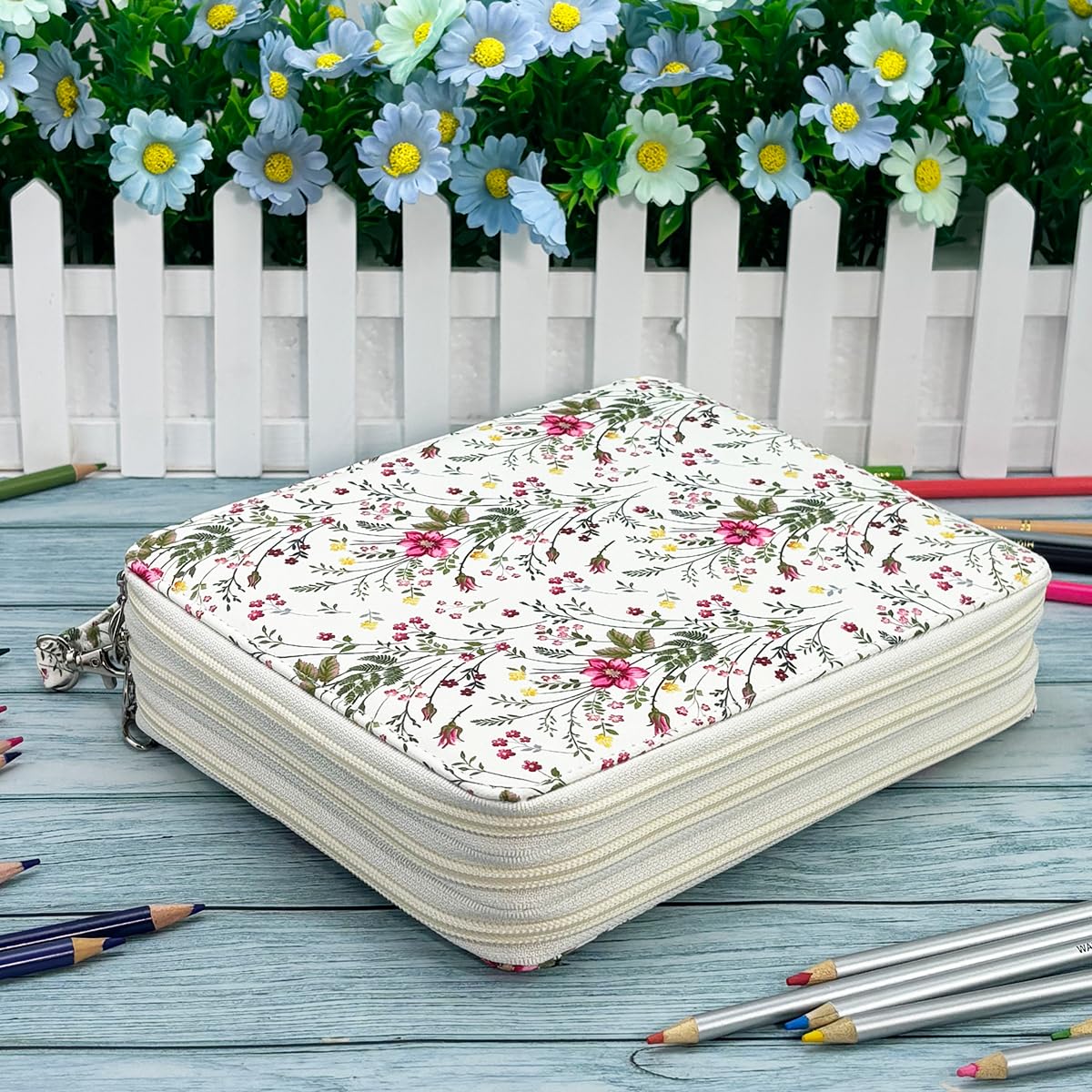 YOUNGCOL 120 Slots Colored Pencil Case Color Pencil Organizer Storage Large Capacity Pencil Case