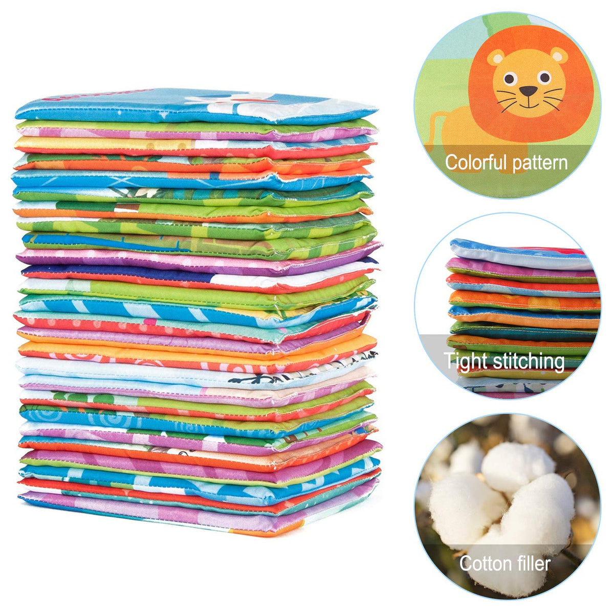Mini Tudou Alphabet Flash Cards 26 PCS Soft ABC Learning Toys