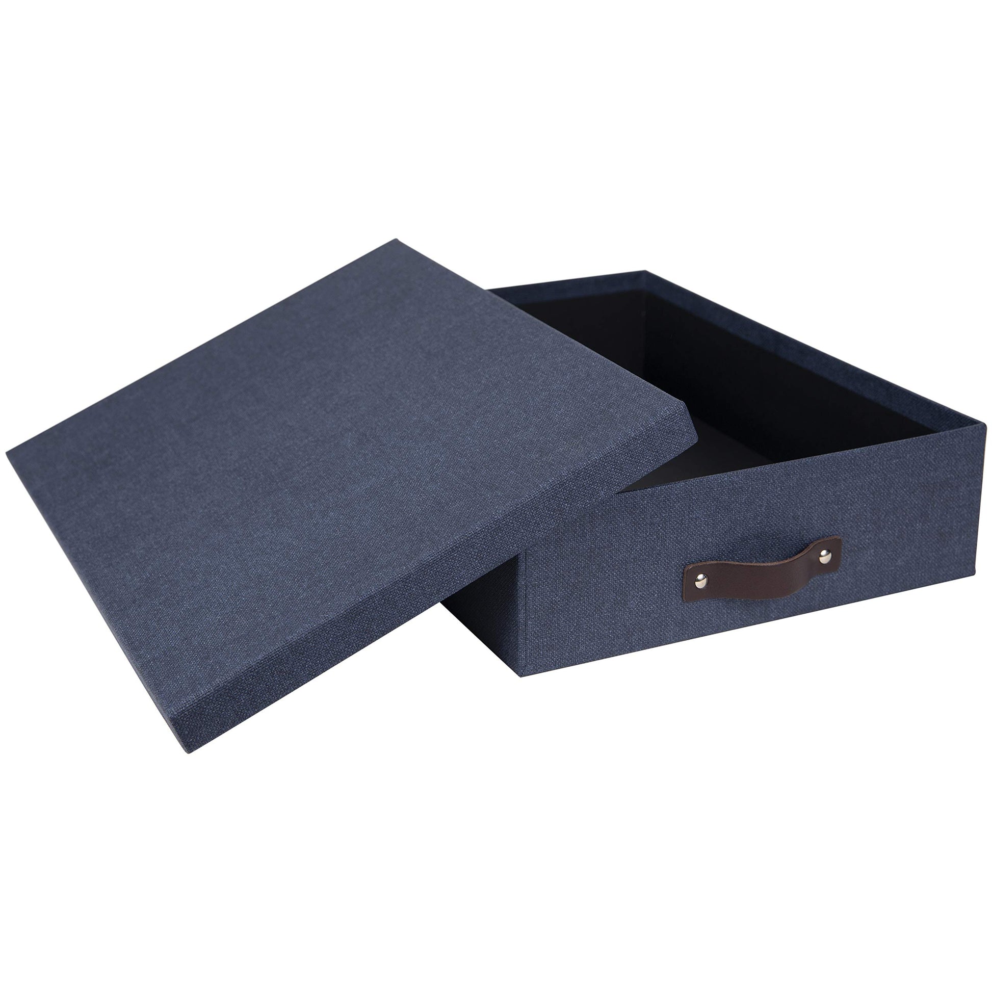 Bigso Oskar Canvas Fiberboard Document Letter Box - File Organizer Box for Important Paperwork