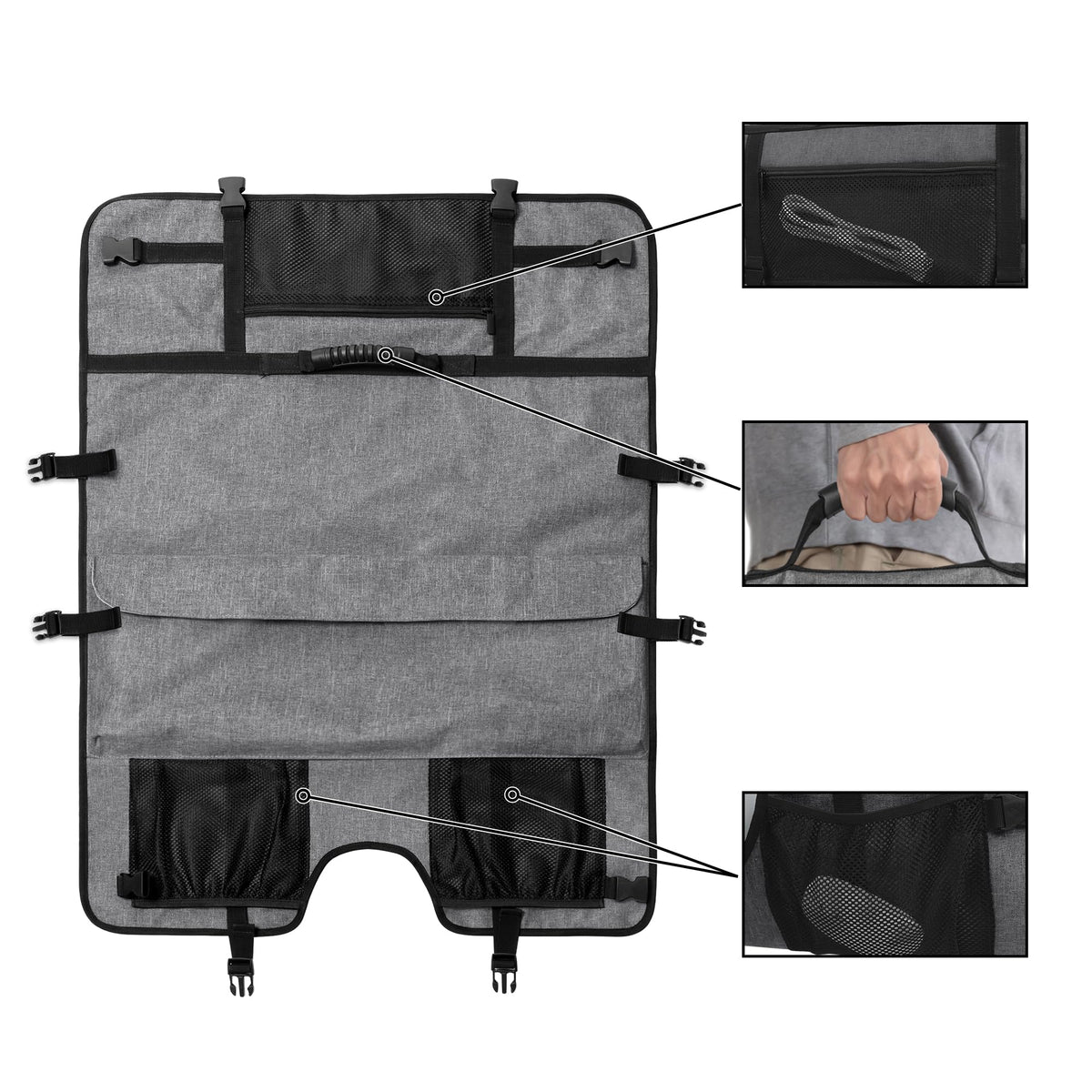 CURMIO 24 Inch Computer Monitor Carrying Case with Rubber Handle, Gray