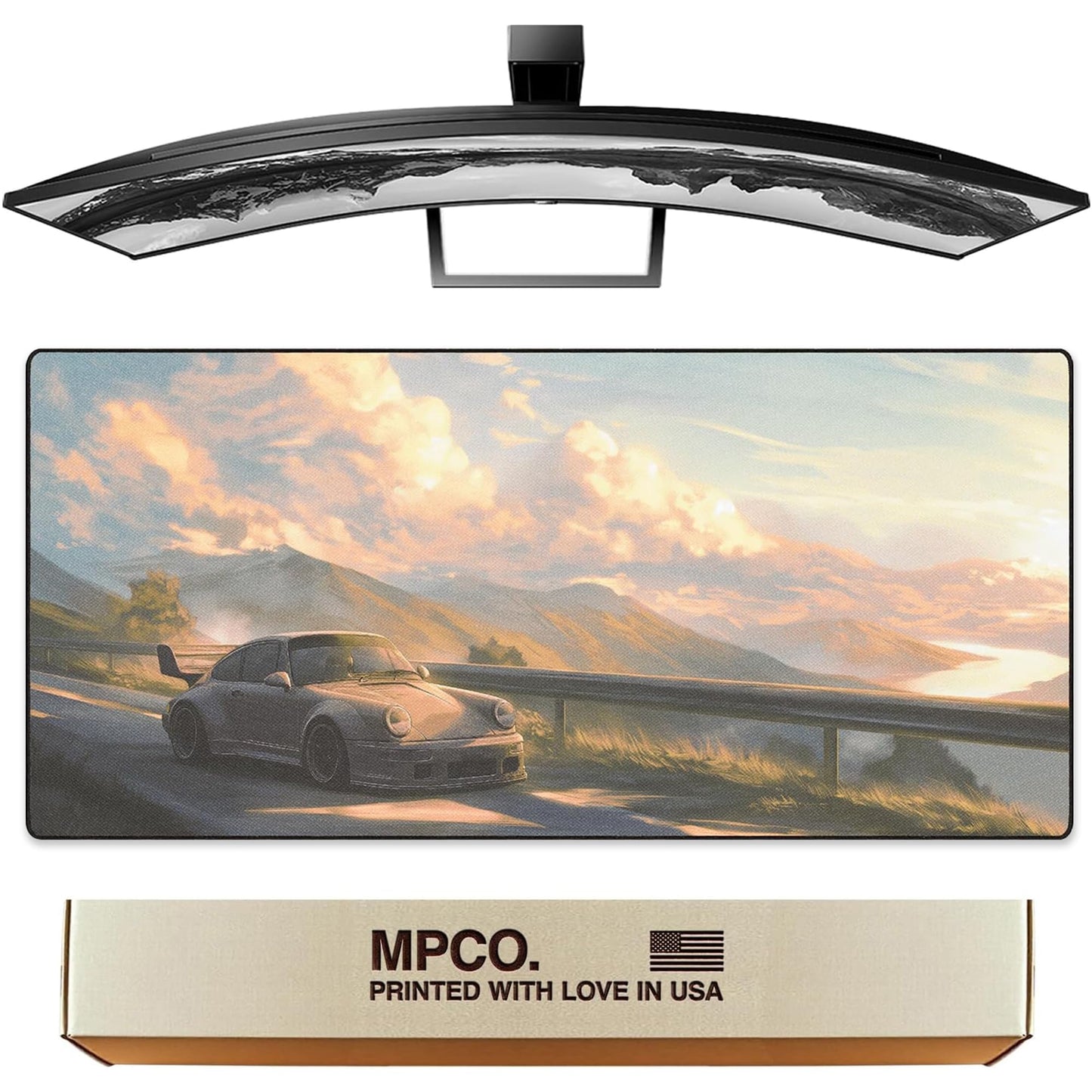 MPCO. Porsche-Pink Large Gaming Desk Pad, 36" x 17" Duraglyde Desk Mat