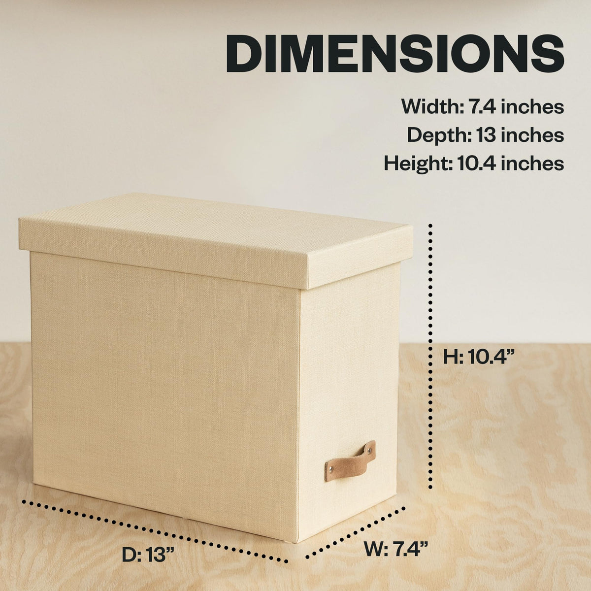 Bigso John File Box - File Storage Box and File Organizer for Important Paperwork - Durable Hanging