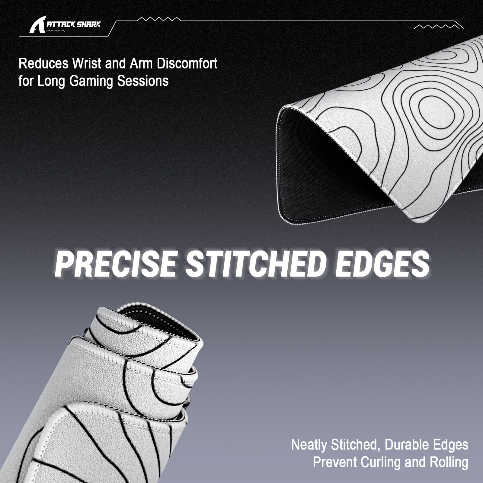 ATTACK SHARK CM02SE Gaming Mouse Pad for Esports Speed Mouse mats for Desk Waterproof Surface