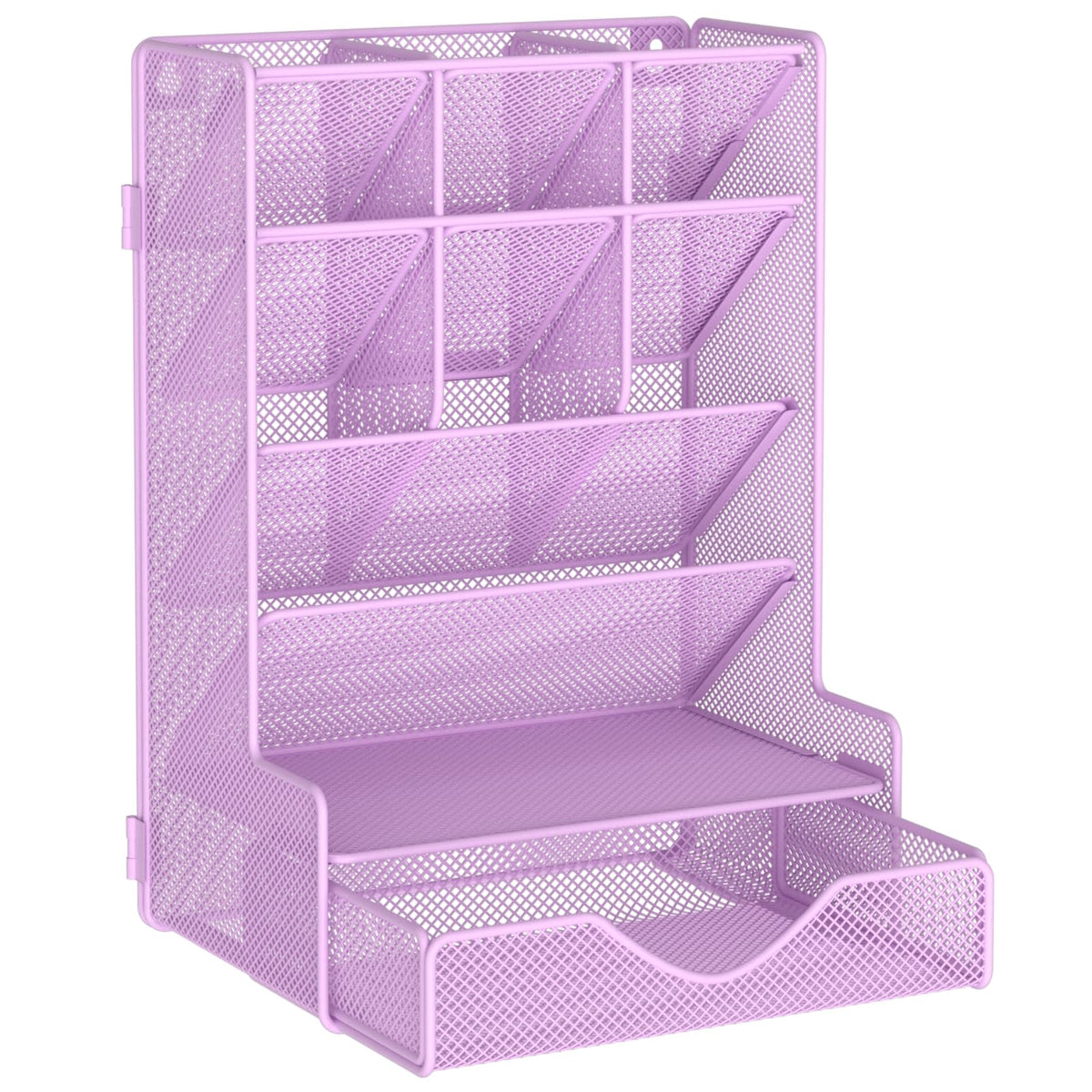 BOHDK Pen Organizer for Desk, Multi-Functional Desk Organizer, Wall Mount Pen Holder with Drawer