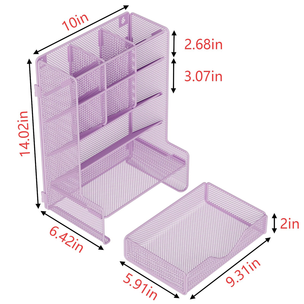 BOHDK Pen Organizer for Desk, Multi-Functional Desk Organizer, Wall Mount Pen Holder with Drawer