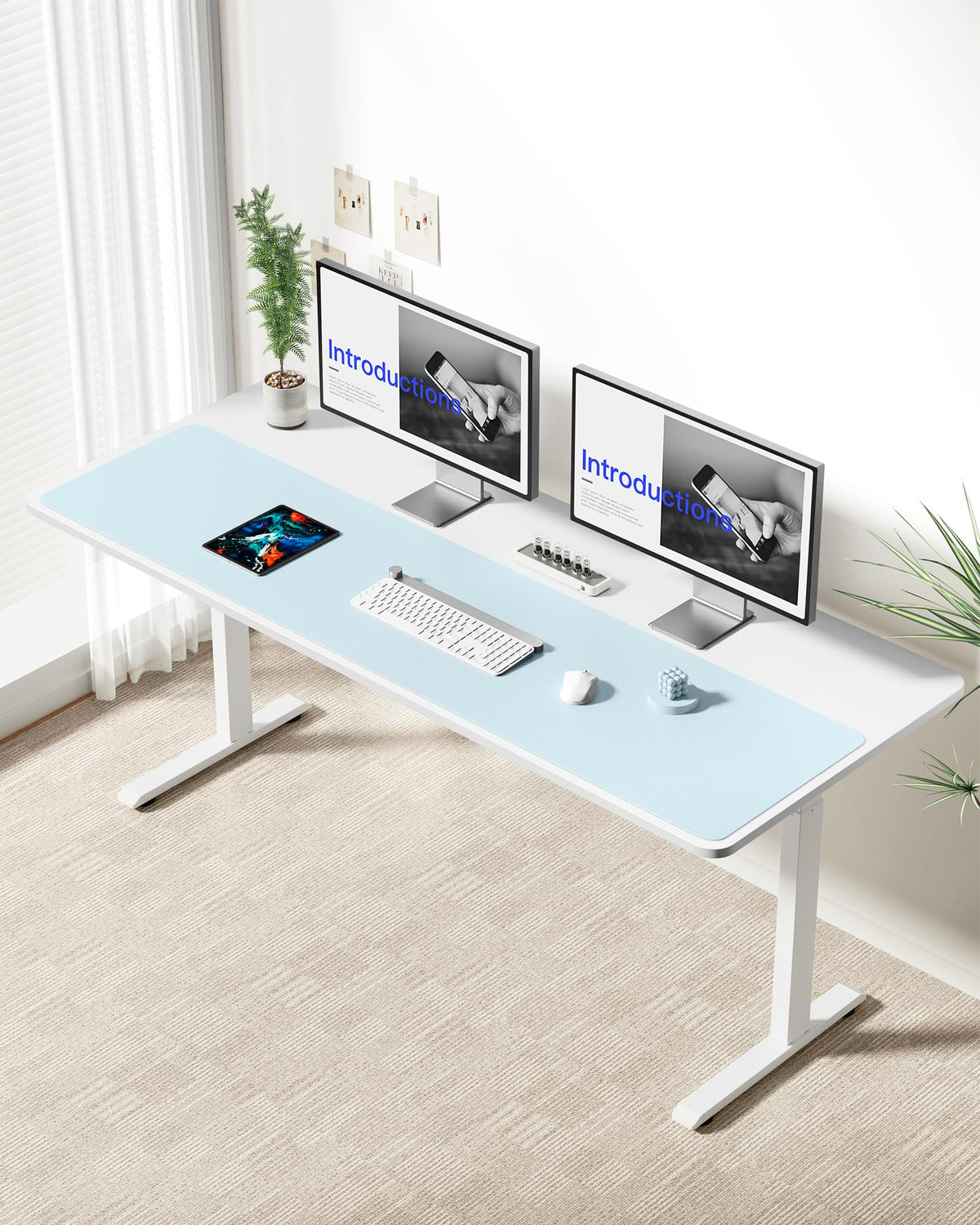 YSAGi Leather Desk Pad Protector, Office Desk Mat, Large Mouse Pad, Non-Slip PU Leather Desk