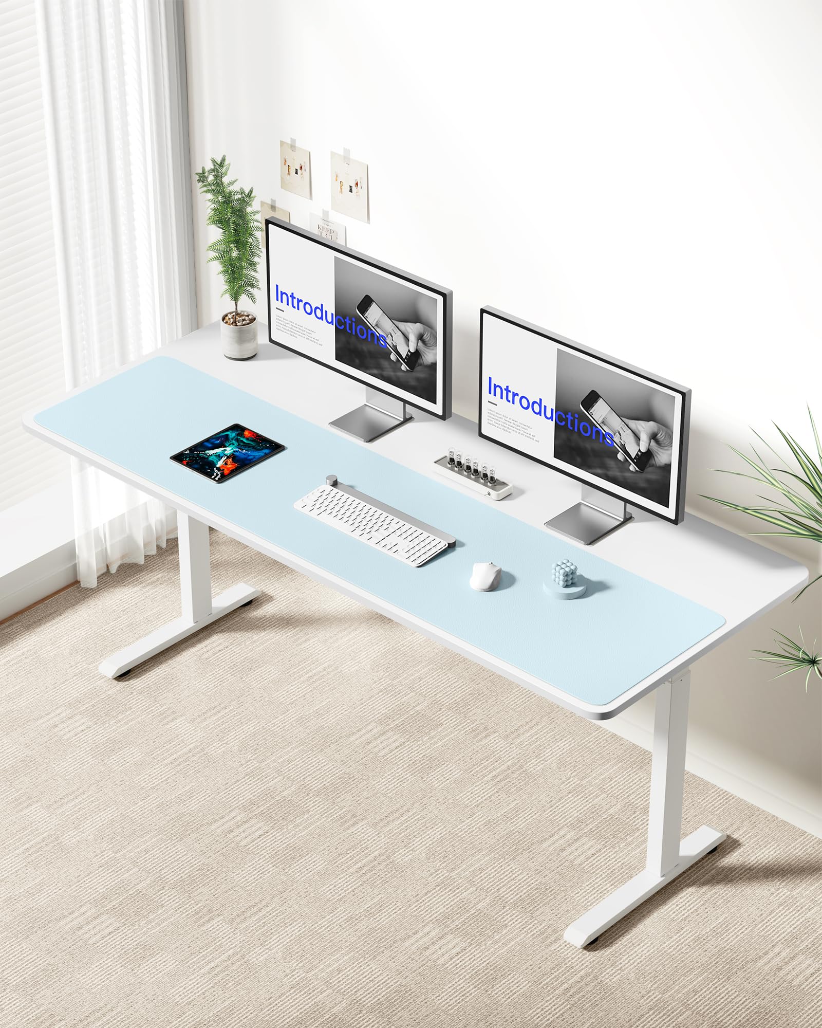 YSAGi Leather Desk Pad Protector, Office Desk Mat, Large Mouse Pad, Non-Slip PU Leather Desk