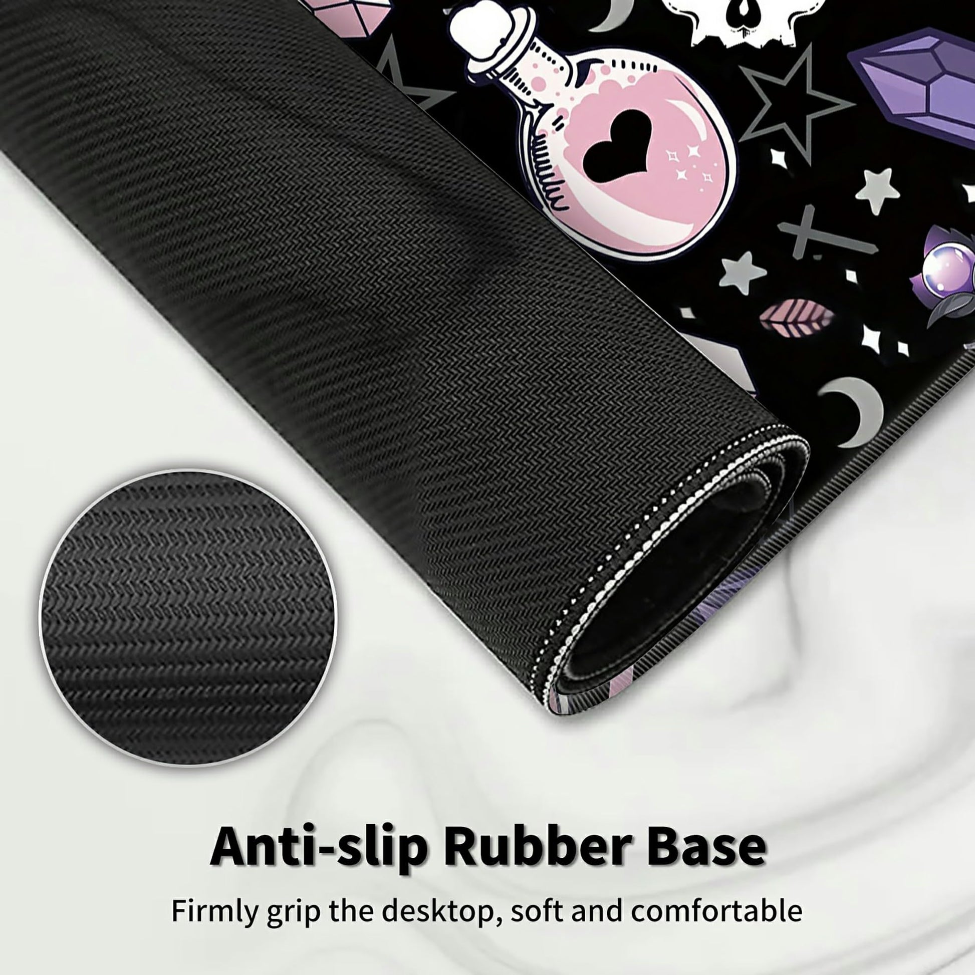 XXL Extended Mouse Pad with Coaster 31.5 x 11.8 Full Desk Mousepad Stitched Edges Pad Extended