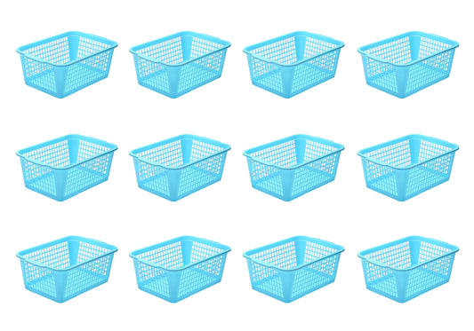 YBM HOME Plastic Perforated Storage Basket Bin Office Drawer, Shelf Desktop Countertop Tray