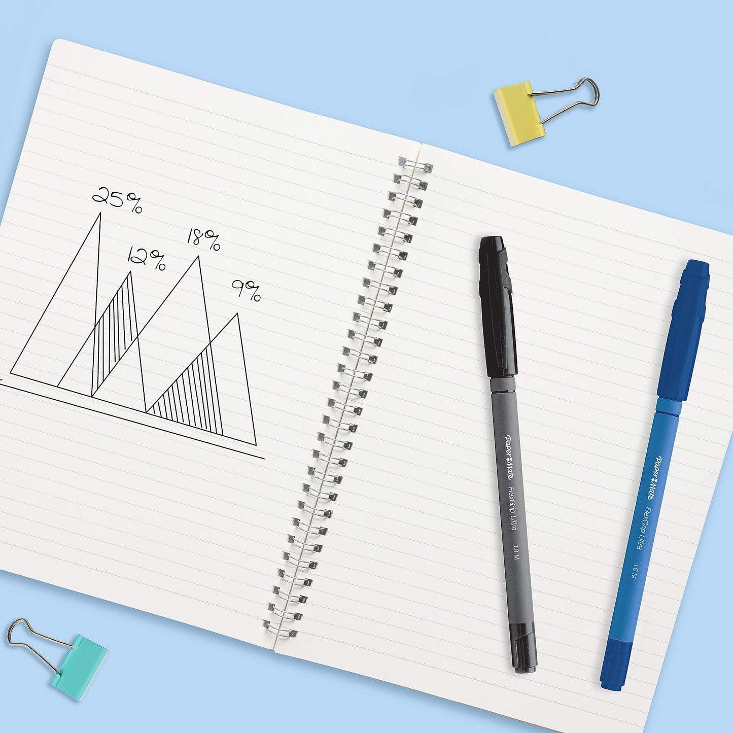 Paper Mate Flexgrip Ultra Ballpoint Pens | Medium Point (1.0mm) | Handwriting Pens & Stationery