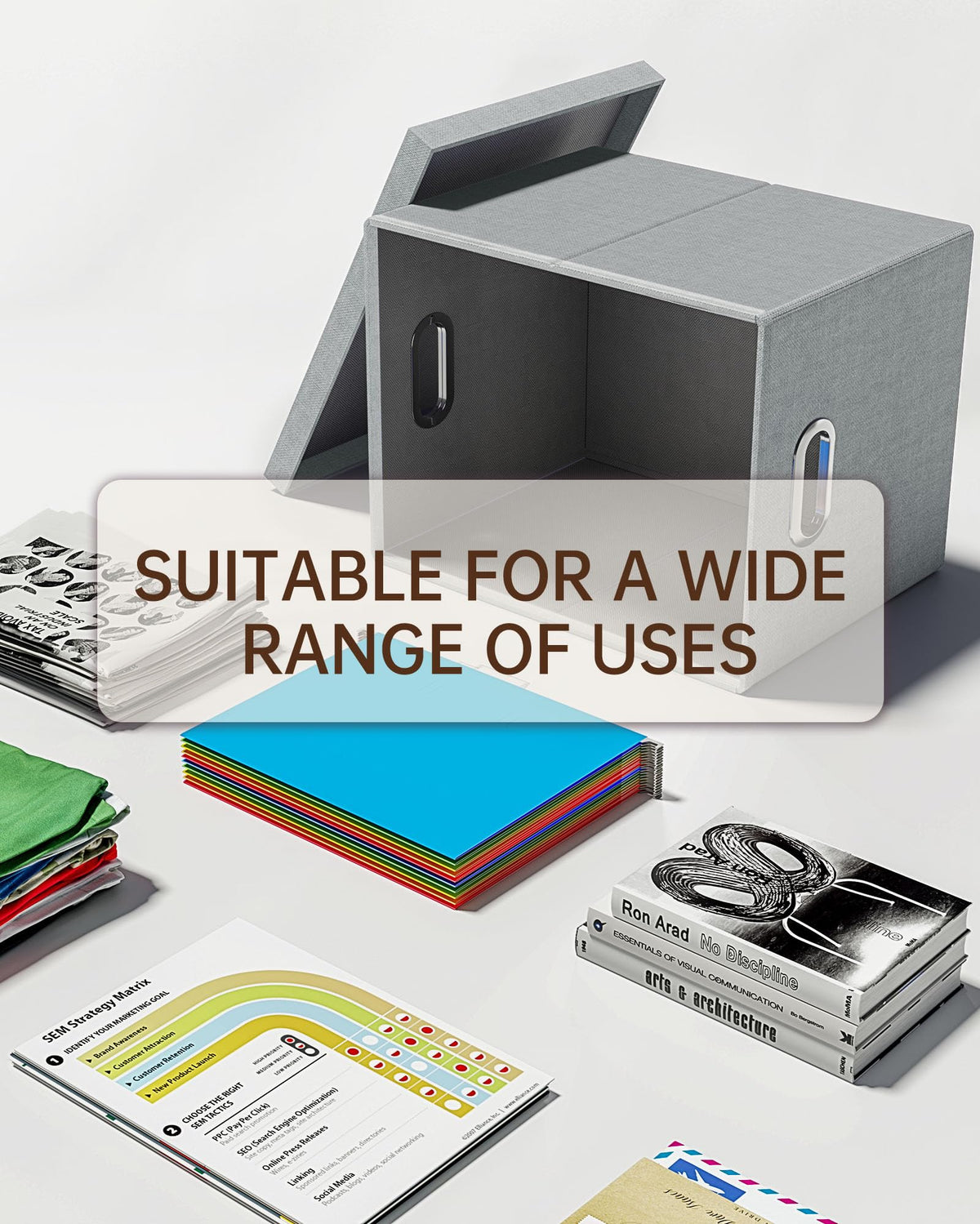 Oterri File Organizer, File Box, File Cabinet for Letter File Folder Storage, Hanging File