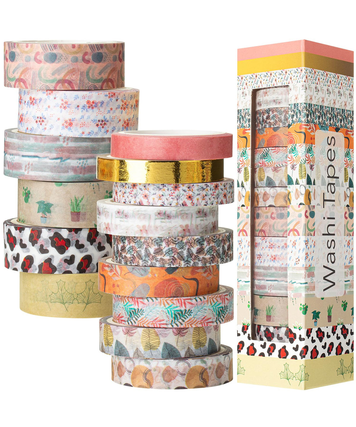 Mr. Pen- Washi Tape Set, 15 Rolls, Assorted Sizes, 5 Yards/Roll