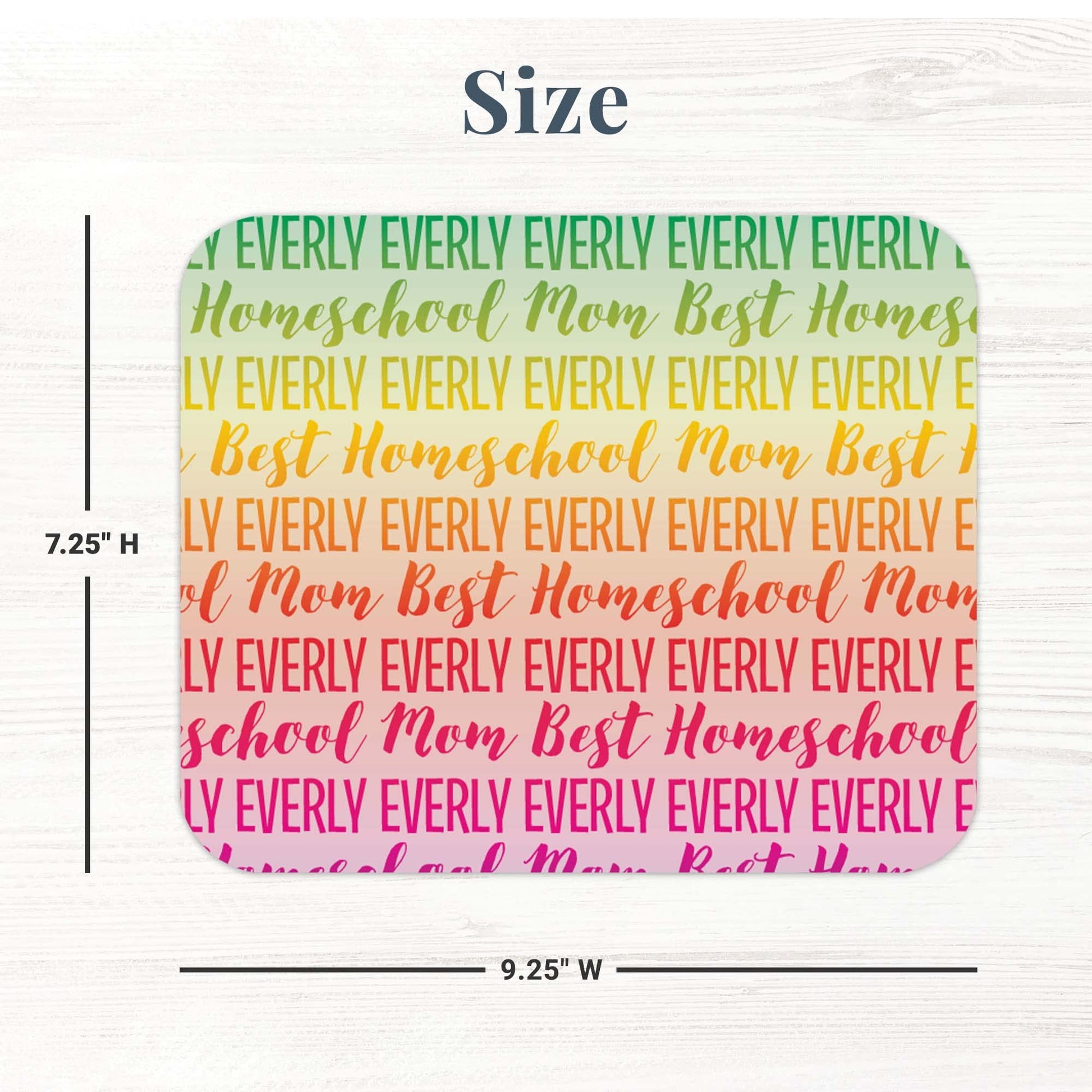 Let's Make Memories Personalized Rainbow Name Mouse Pad - Colorful Computer Accessory - for Office