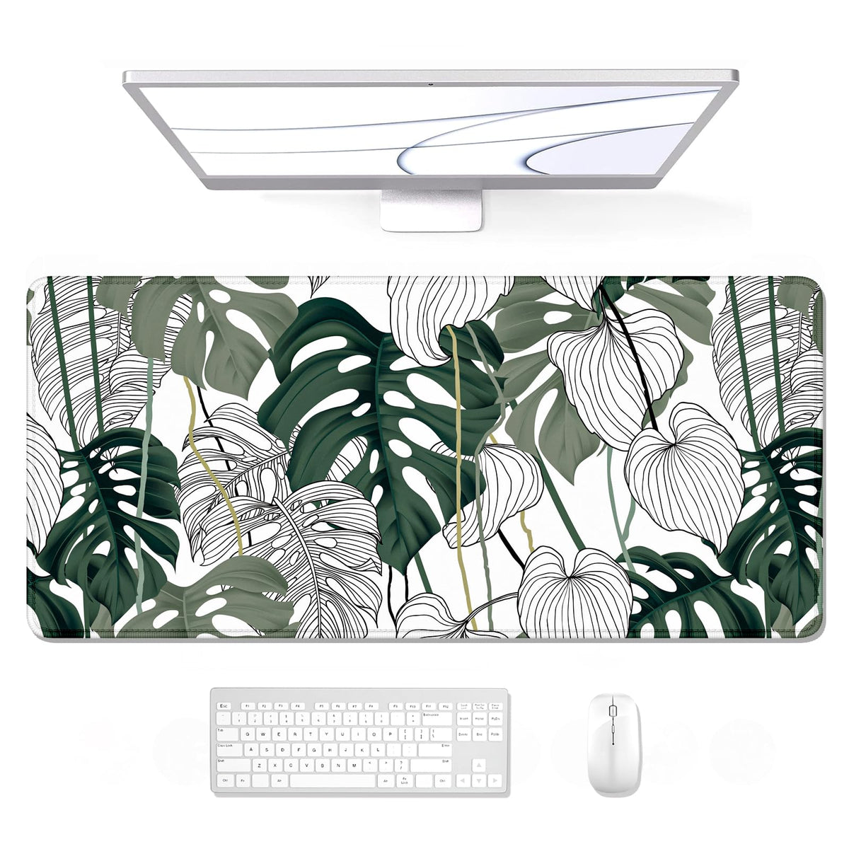 Auhoahsil Desk Mouse Pad, Large Gaming Mousepad, XXL Desk Pad, Extended Long Superior Micro-Weave