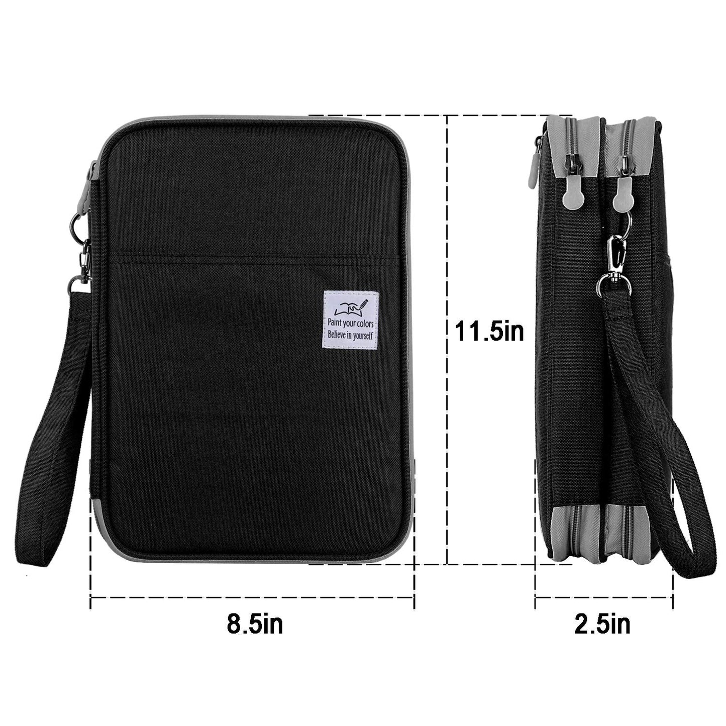 YOUSHARES 192 Slots Colored Pencil Case, Large Capacity Pencil Holder Pen Organizer Bag with Zipper