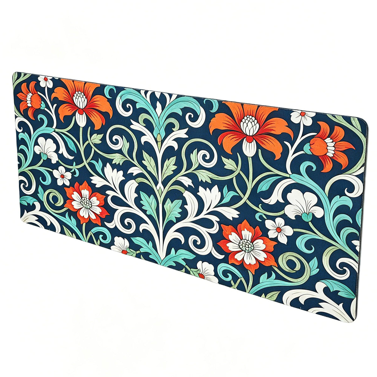 Gaming Mouse Pad, Large Floral Desk Mat 90 X 40CM (35.4”x15.7”), Vintage Flower Extended Gaming