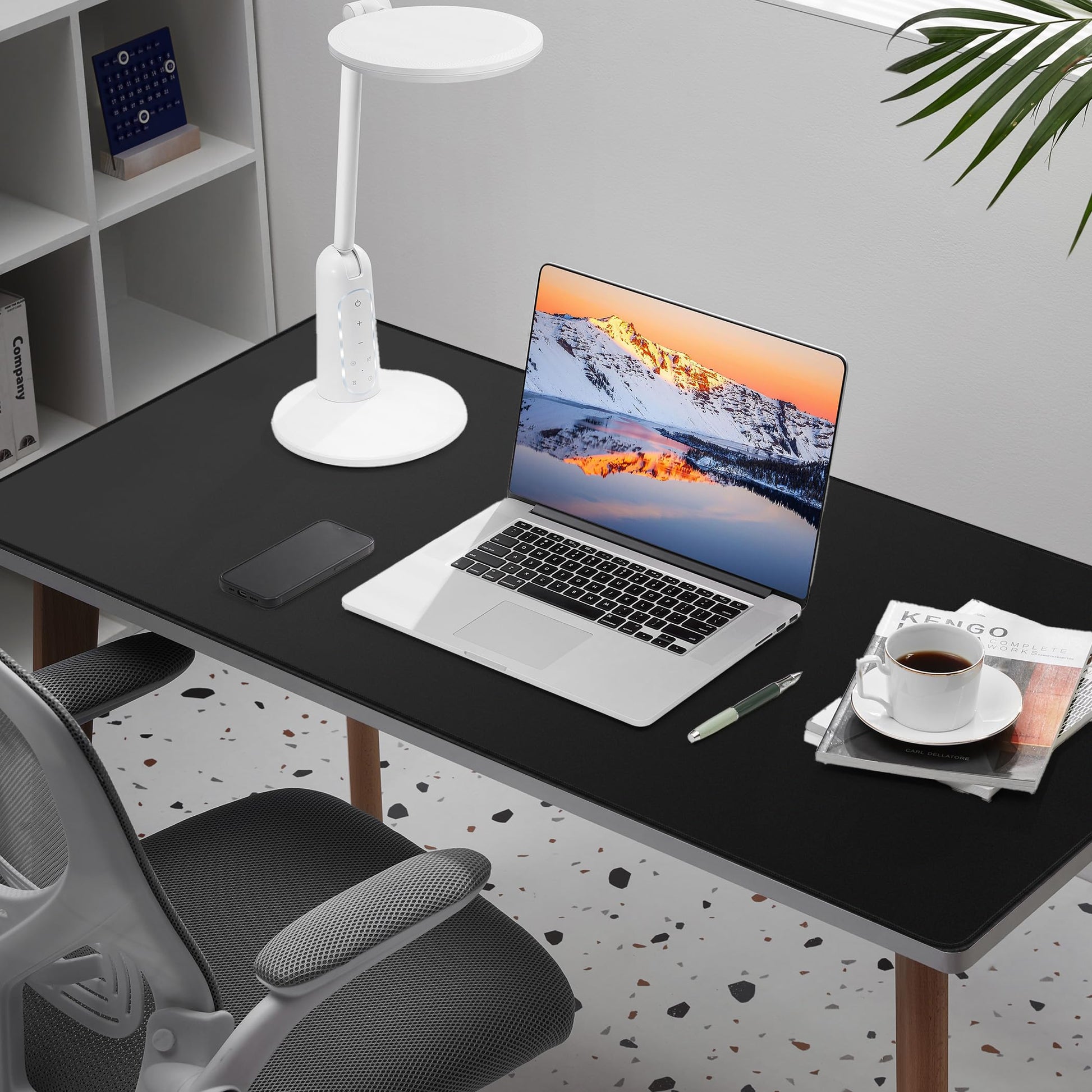 LL-COEUR XXL Black Mouse Pad Gaming Keyboard Mat Laptop Office Desk Mat (47.2" x 21.6" x 0.12")