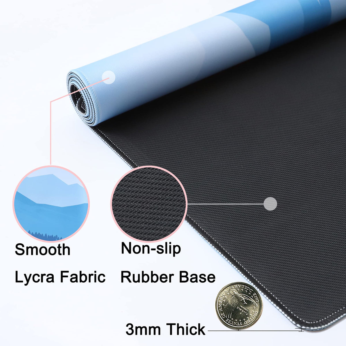 Wiabsi Desk Mat Pad,Large XXL Extended Mouse Pad Mat for Desktop Keyboard
