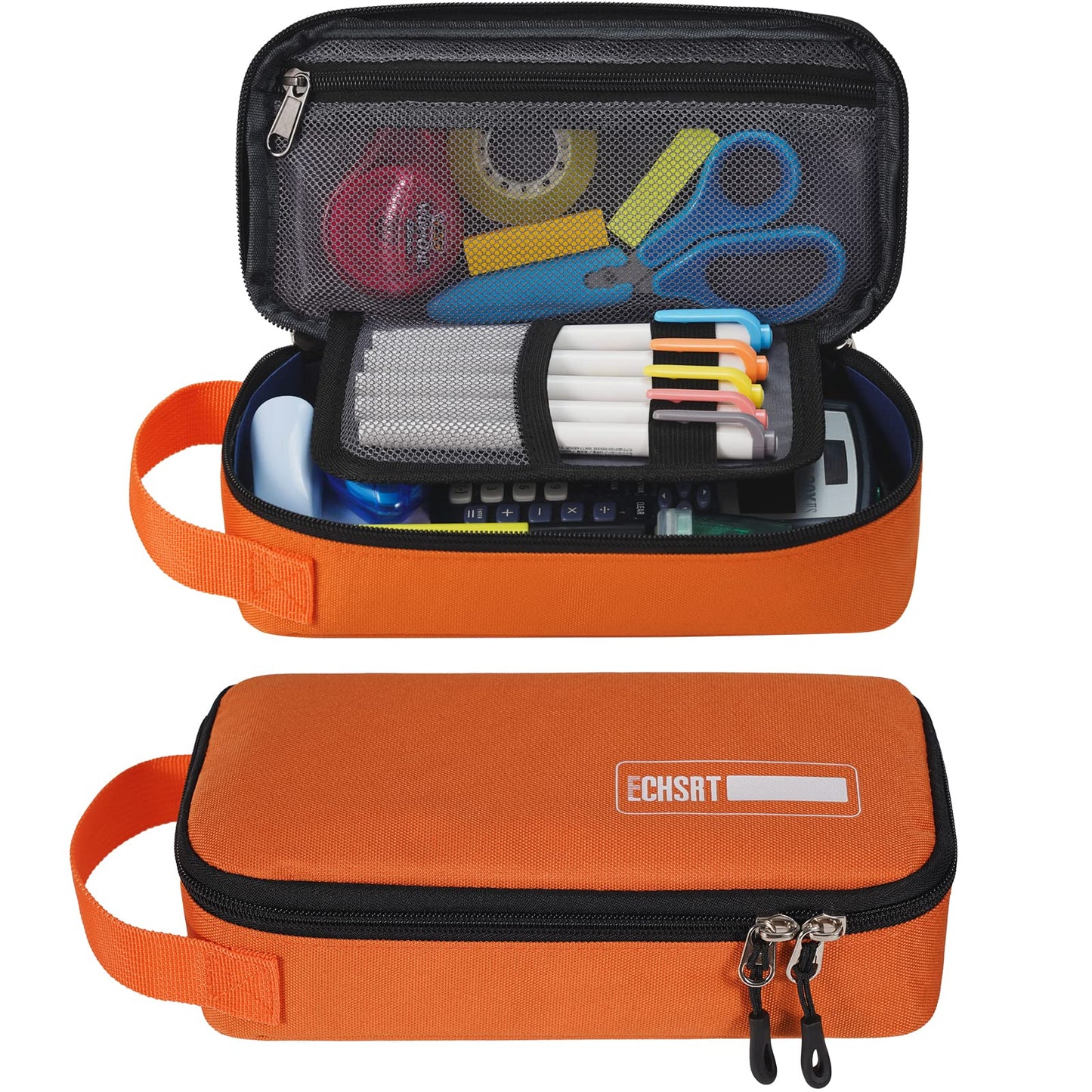 ECHSRT Pencil Case for Men Women, Large Pen Bag for Adults, Portable Pencil Pouch Aesthetic with