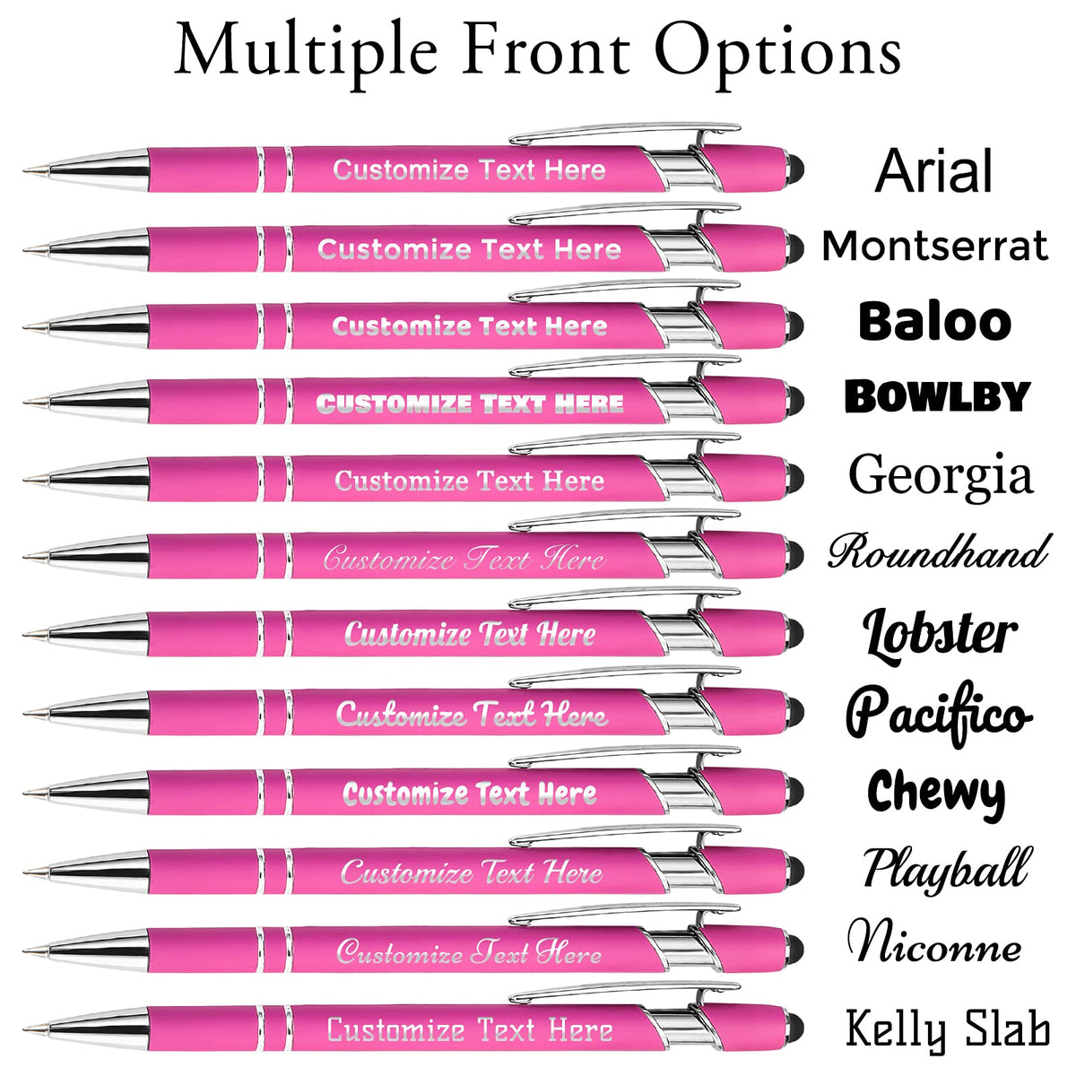 Up to 500 Personalized Pens Bulk Custom Ballpoint Pens with Business Name Message Logo, Customized