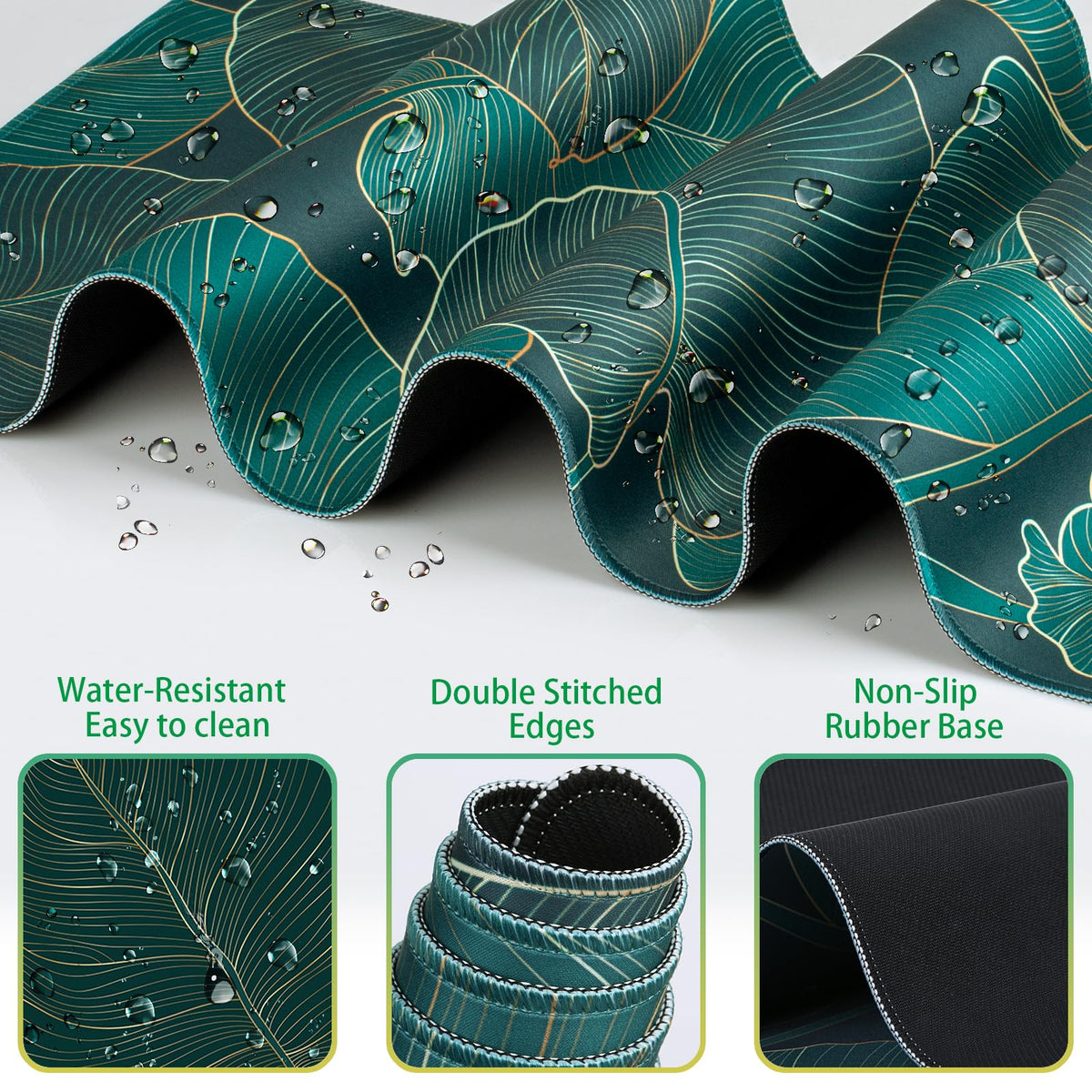 Desk Mat, Large Gaming Mouse Pad with Wrist Rest, 4 in1