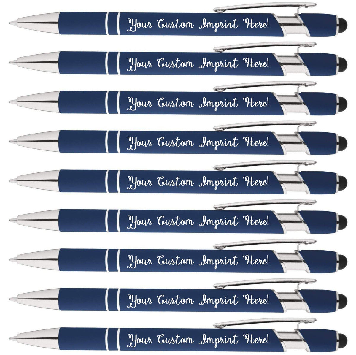 ExpressDesigns™ - Personalized Rainbow Rubberized Soft Touch Ballpoint Pen, Customized w/text