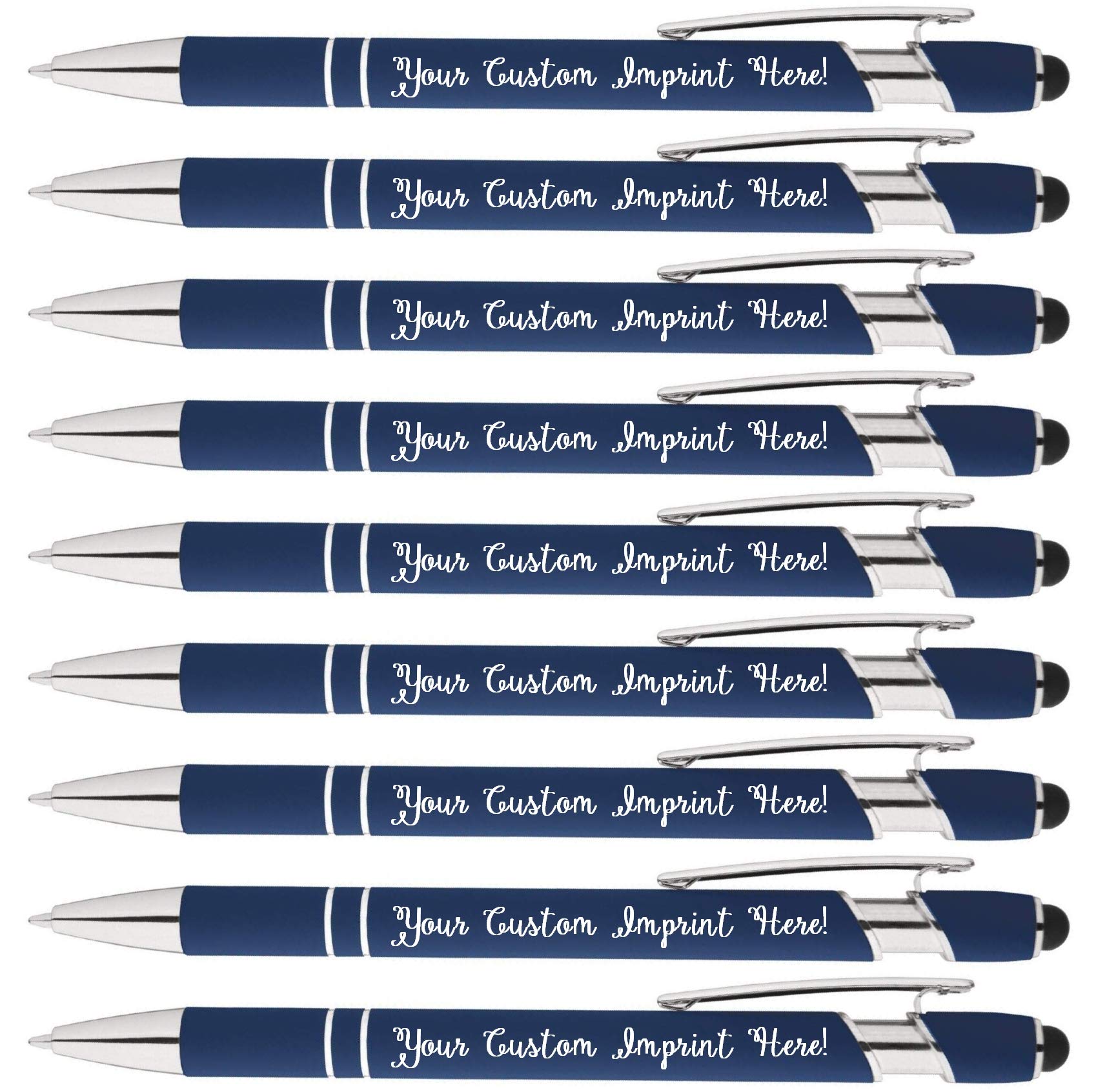 ExpressDesigns™ - Personalized Rainbow Rubberized Soft Touch Ballpoint Pen, Customized w/text