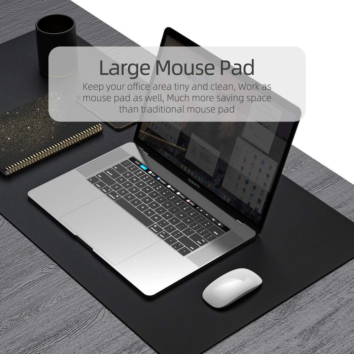 YSAGi Desk Mat, Mouse Pad,Waterproof Leather Desk Pad Large for Keyboard and Mouse,Dual-Sided Mouse