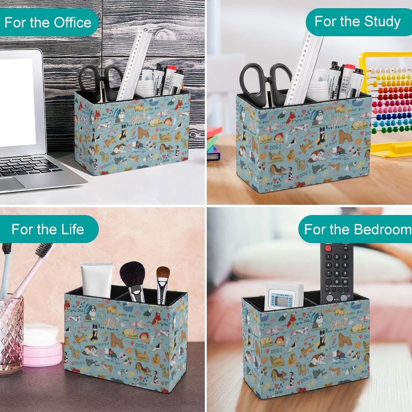 Niapessel Pencil Holder for Desk, Dogs Funny Pets Animal Pen Holder Storage Desktop Pen Organizer