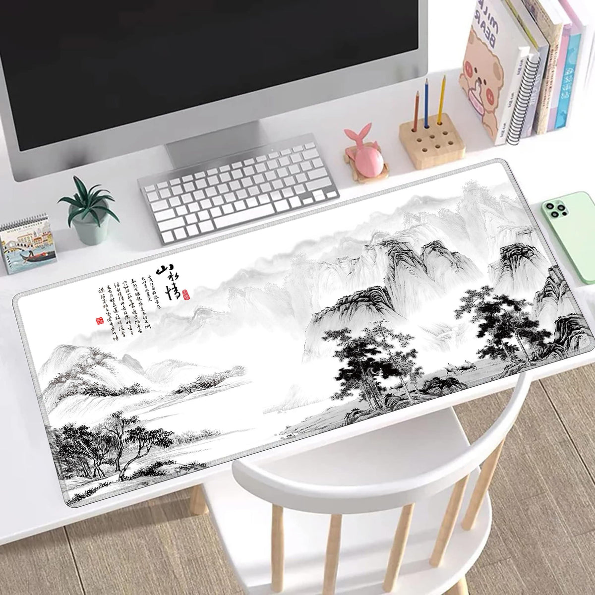 LL-COEUR Pattern XXL Computer Mouse Pad 35.4x15.7x0.12inch, Large PC Keyboard Mousepad with