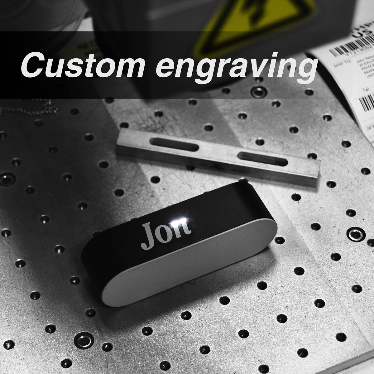 nyareka Personalized Metal Business Card Holder for Desk