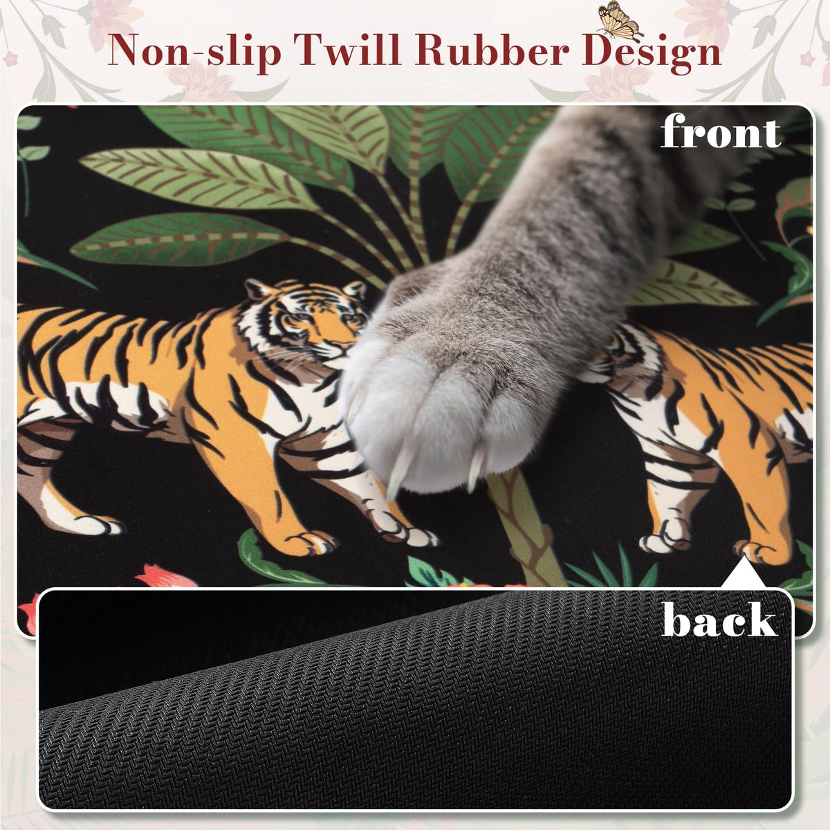 HAOCOO Large Gaming Mouse Pad, Smooth Surface Desk Cover Mat(Jungle)