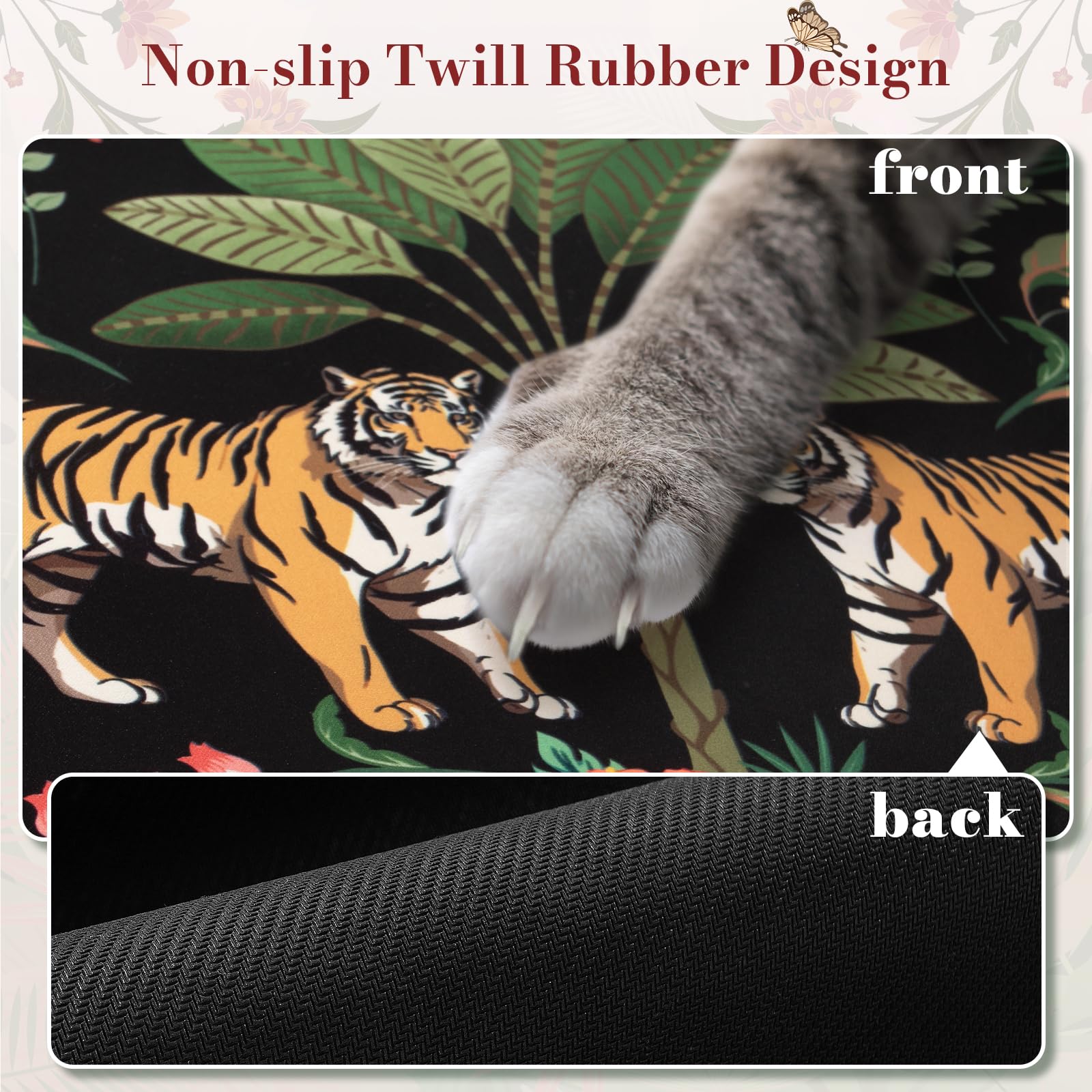 HAOCOO Large Gaming Mouse Pad, Smooth Surface Desk Cover Mat(Jungle)
