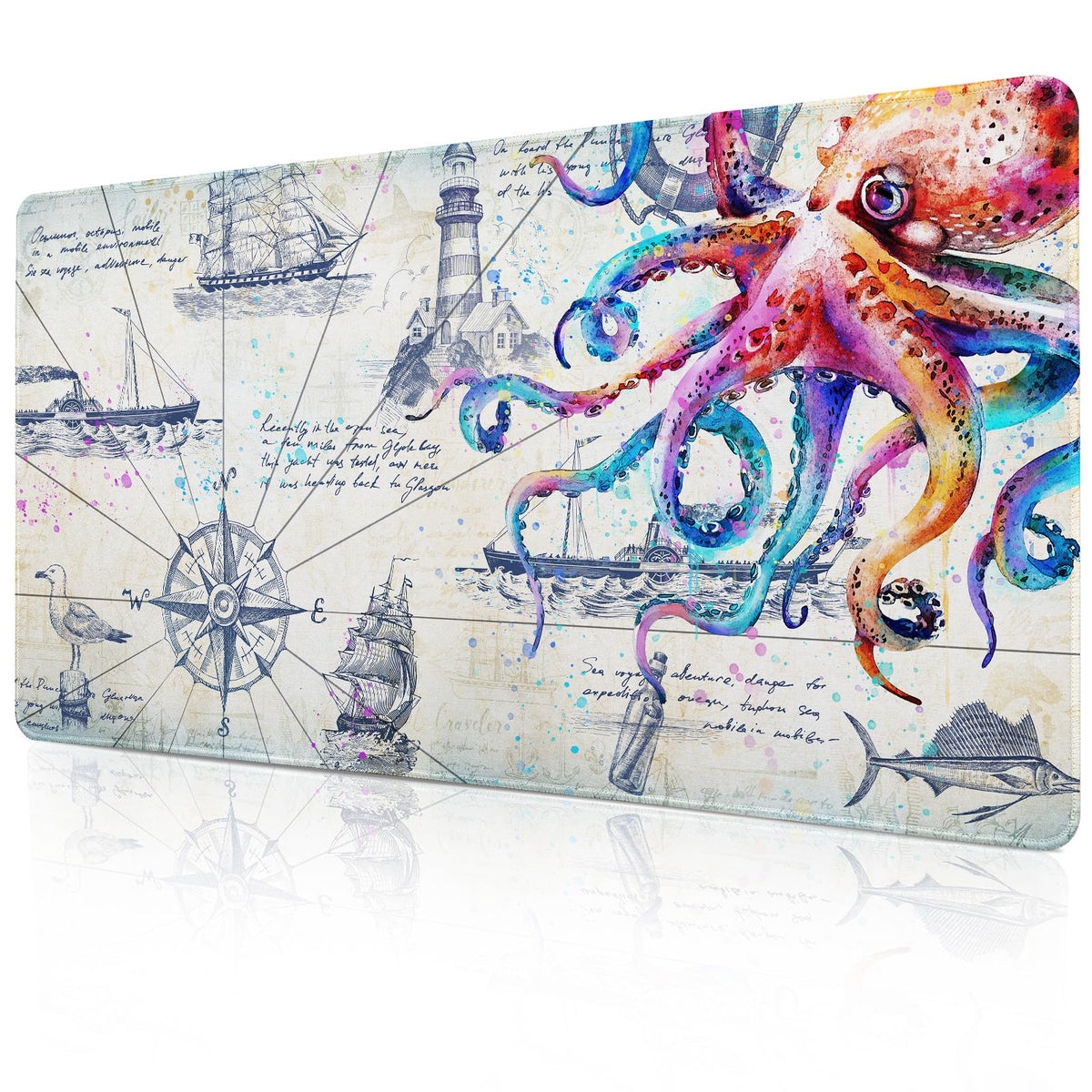 Large Mouse Pad Gaming, Desk Mat for Desktop, Big Mousepad, Grey Desk Pad Computer Desk Mat for